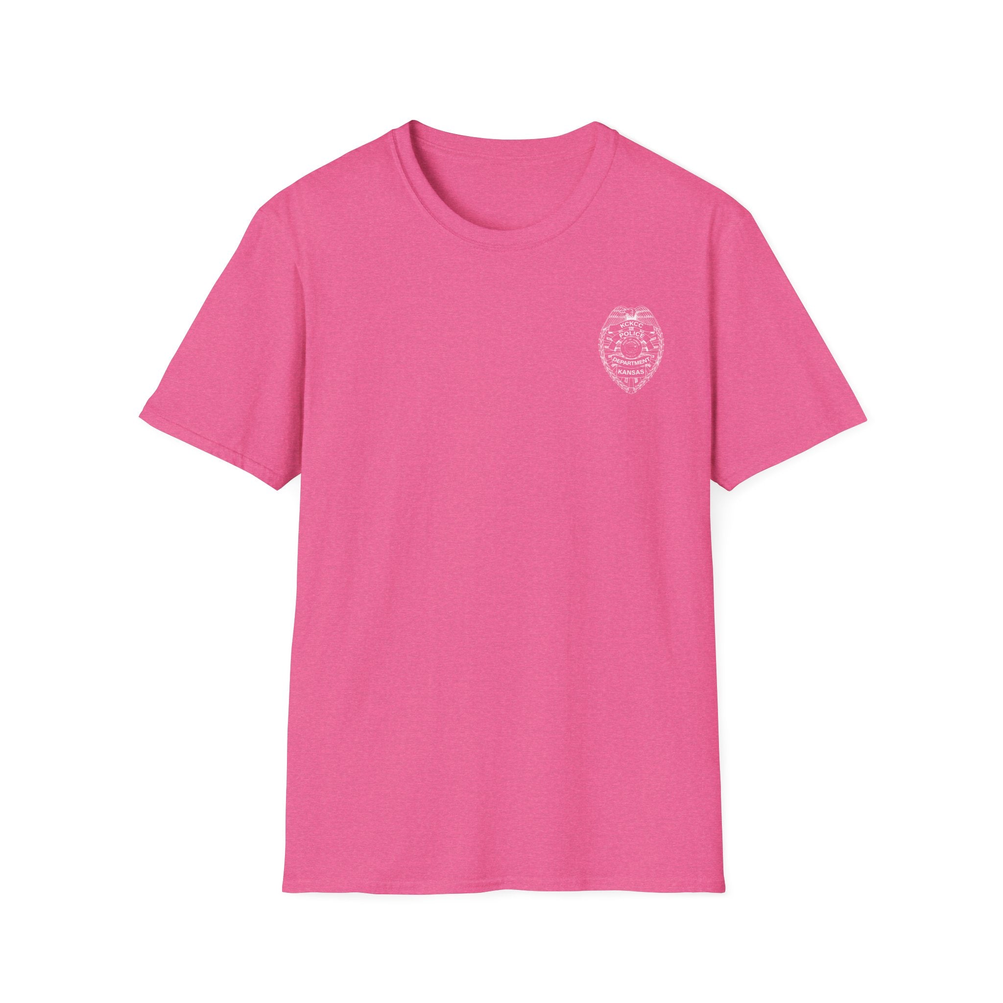 KCKCC Badge White outline - Gildan 64000 Unisex Softstyle T-Shirt
