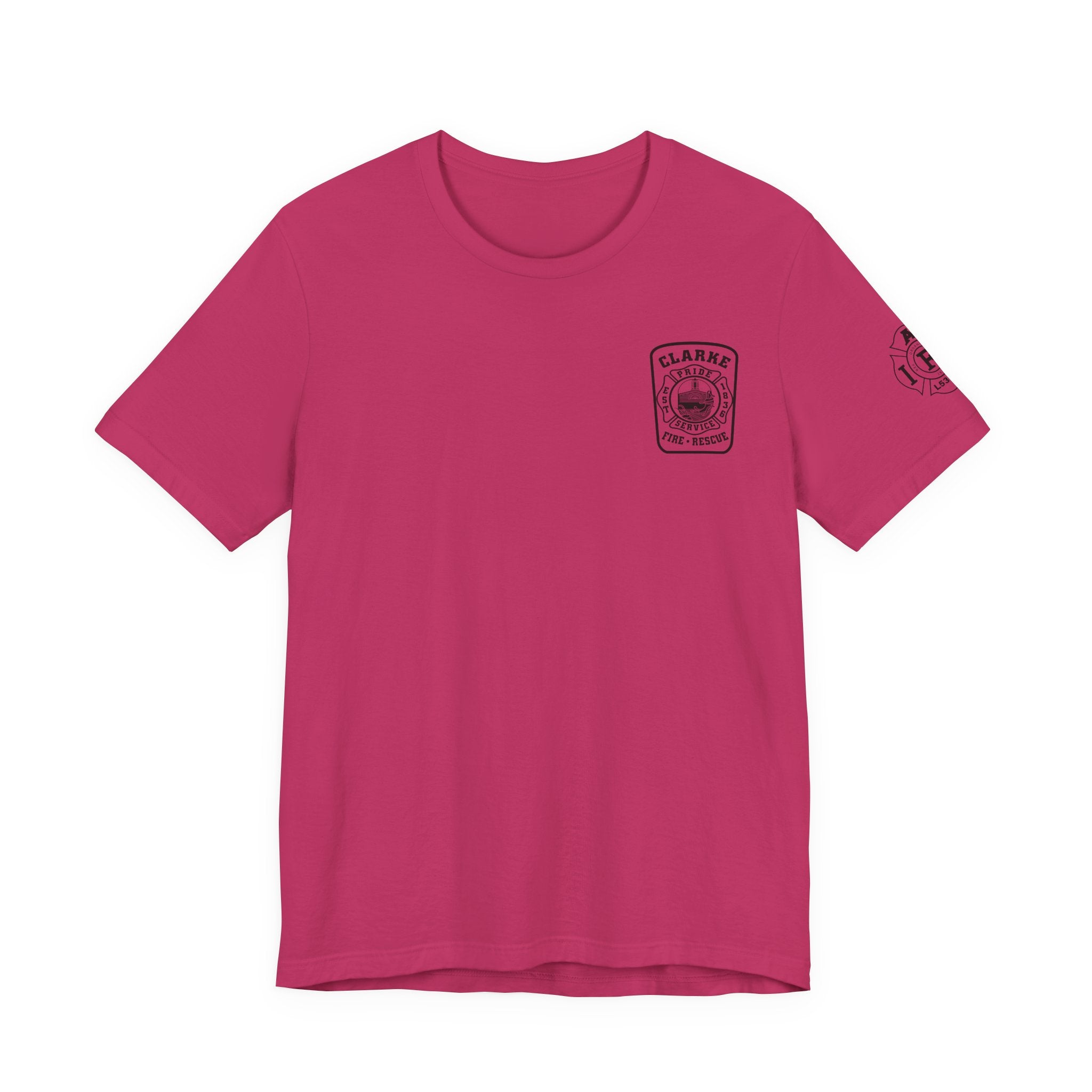 Clarke County Patch Fire Breast Cancer (Portion of Proceeds go to Local 5304) - Bella+Canvas Soft Jersey Cotton Unisex Tee