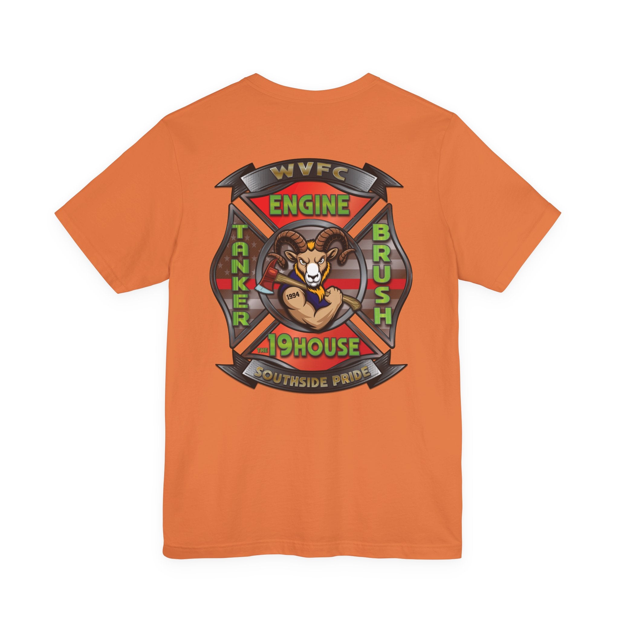 WVFC Goat Logo 2 Goat Logo 2 Back - Unisex Jersey Short Sleeve Tee