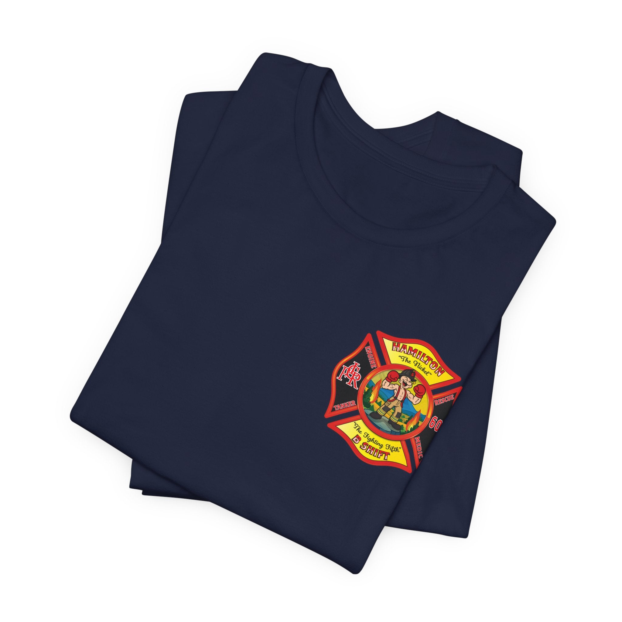 (Bigger Chest logo) LCFR Hamilton Station 5 version 4 Nickel Back- Bella+Canvas Soft Unisex Tee