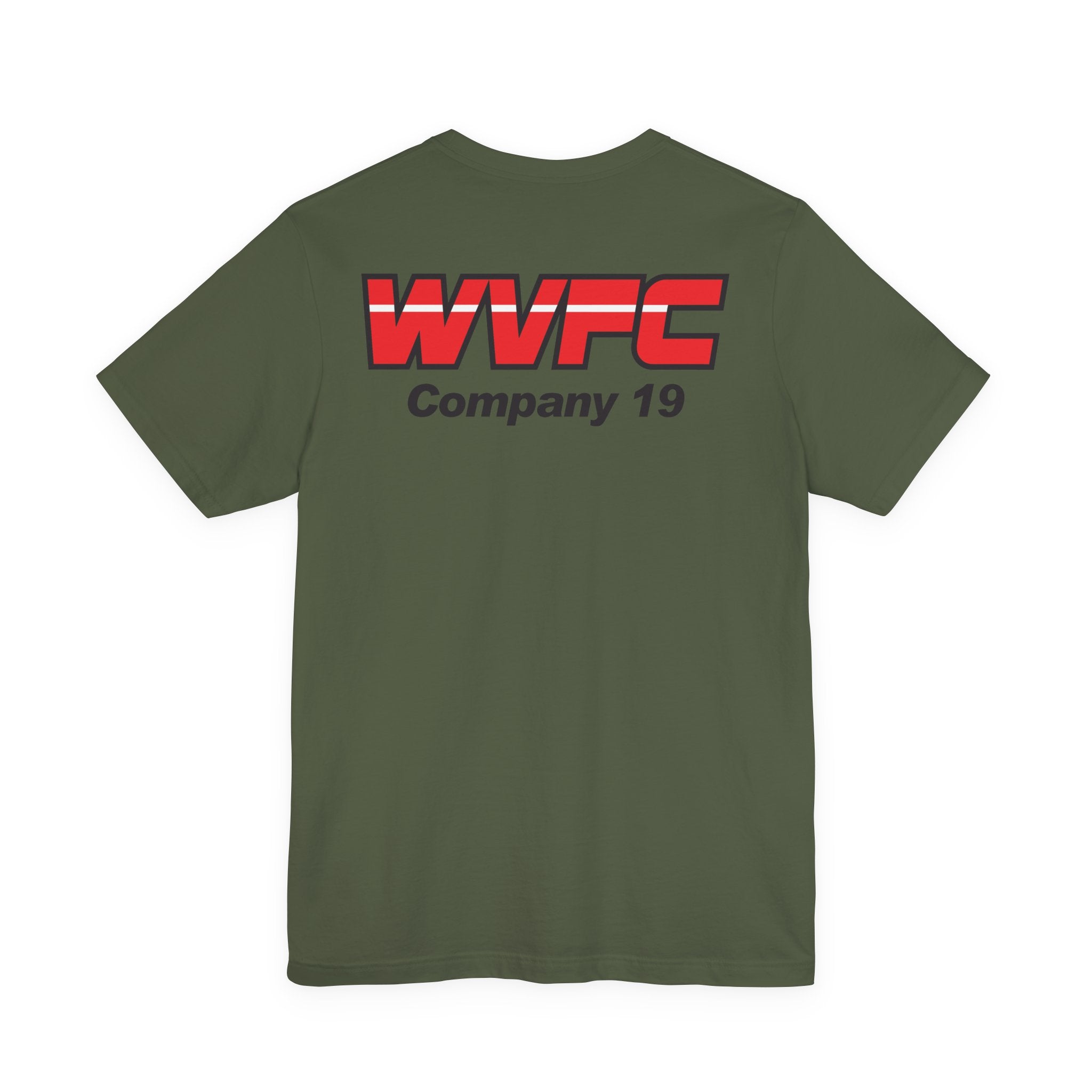 WVFC FD logo black Red back - Unisex Jersey Short Sleeve Tee