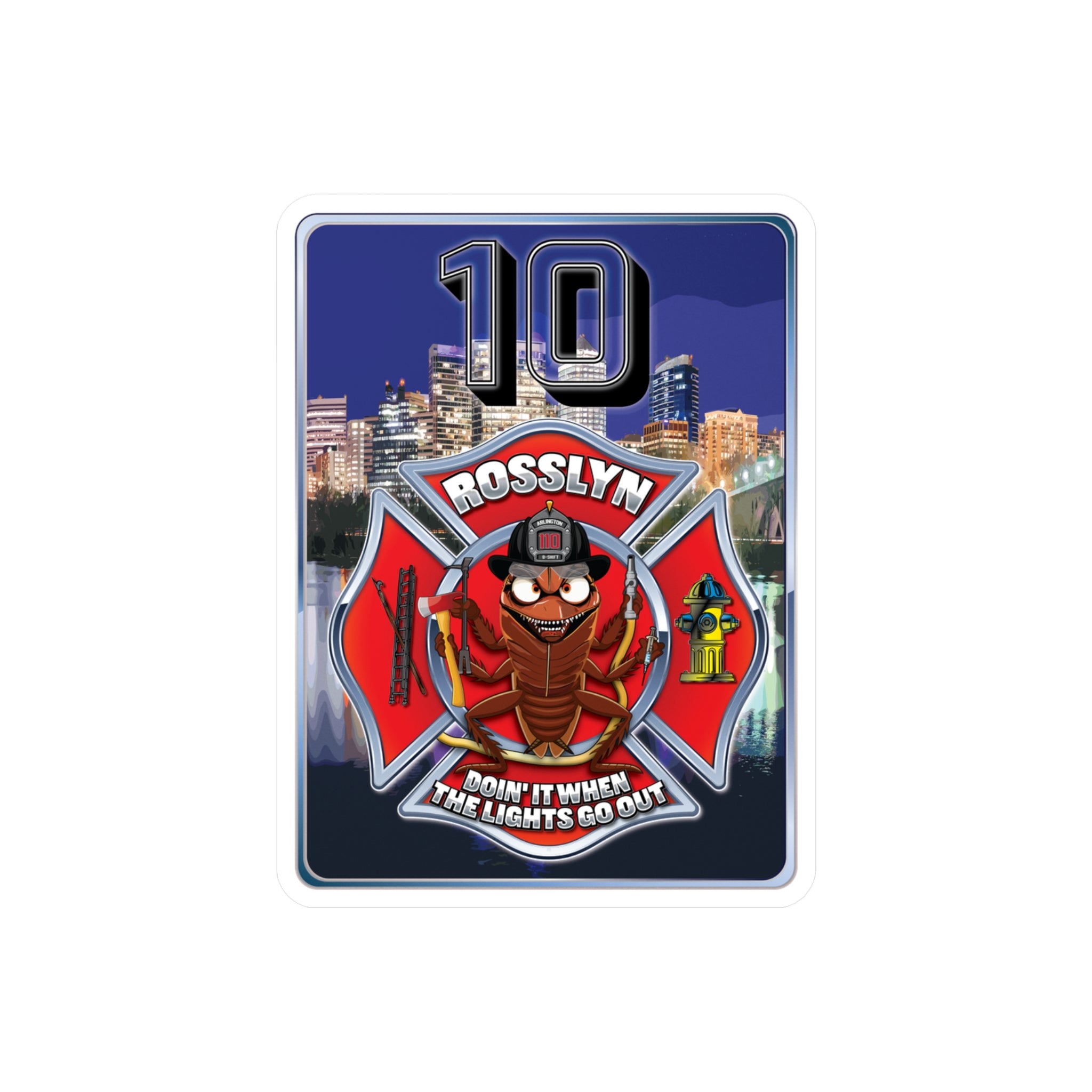 Kiss-Cut Vinyl Decals - Arlington Station 10 B-Shift