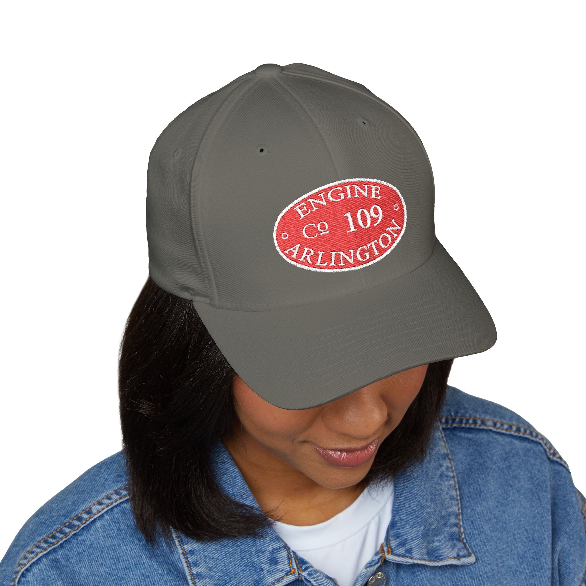 Arlington Engine 9 Circle Patch - FLEXFIT Closed-Back Structured Cap (Embroidery)