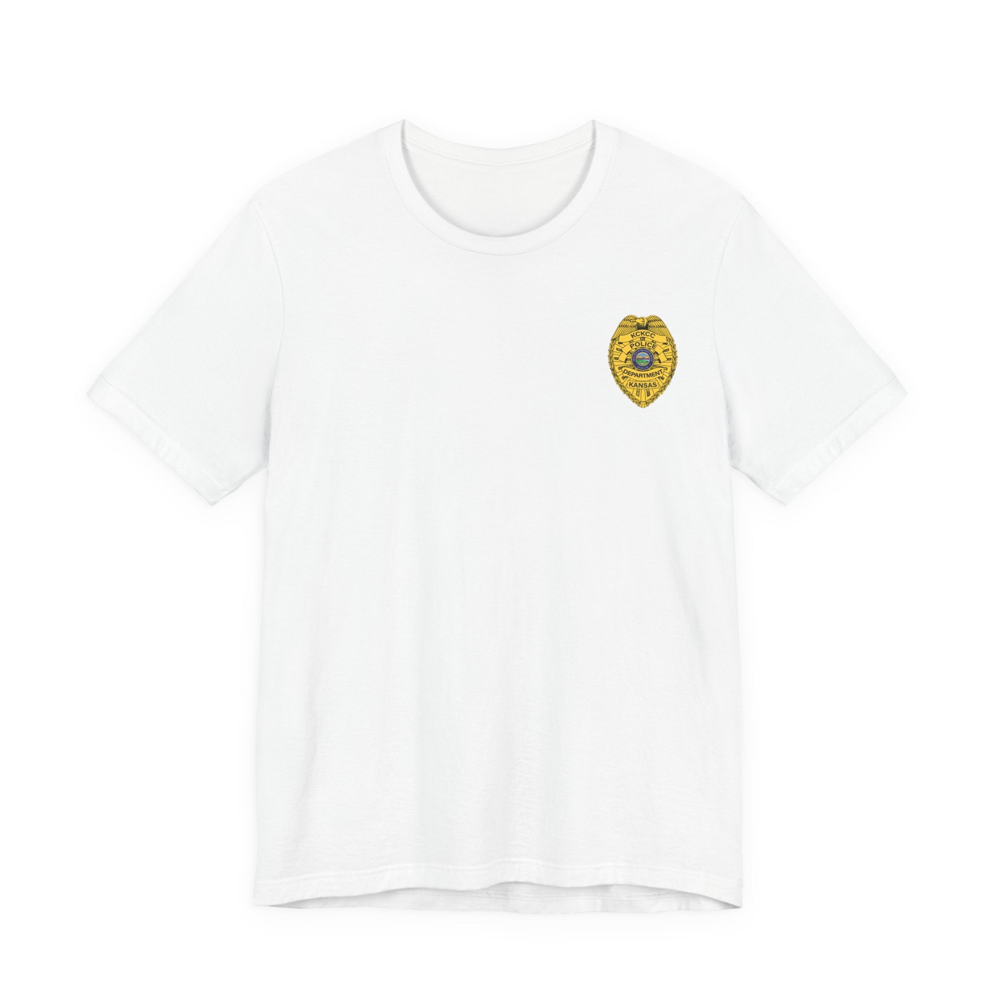 KCKCC Police Department Shirt NoBack - Unisex Jersey Short Sleeve Tee