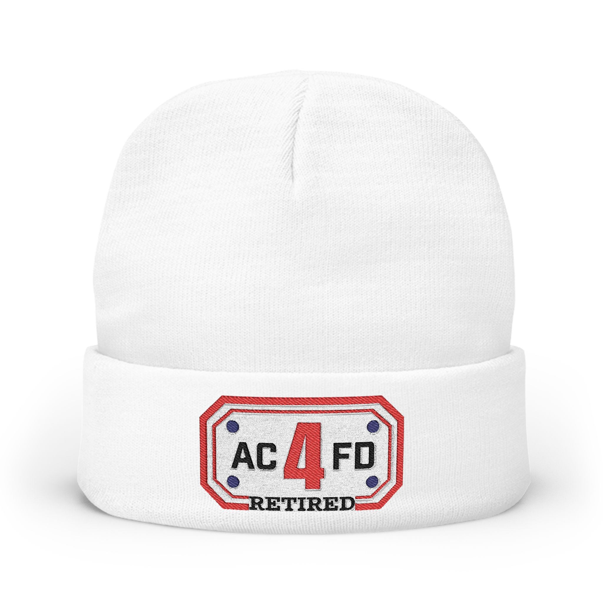 Retired Arlington Engine 4 - Knit Beanie (Embroidery)