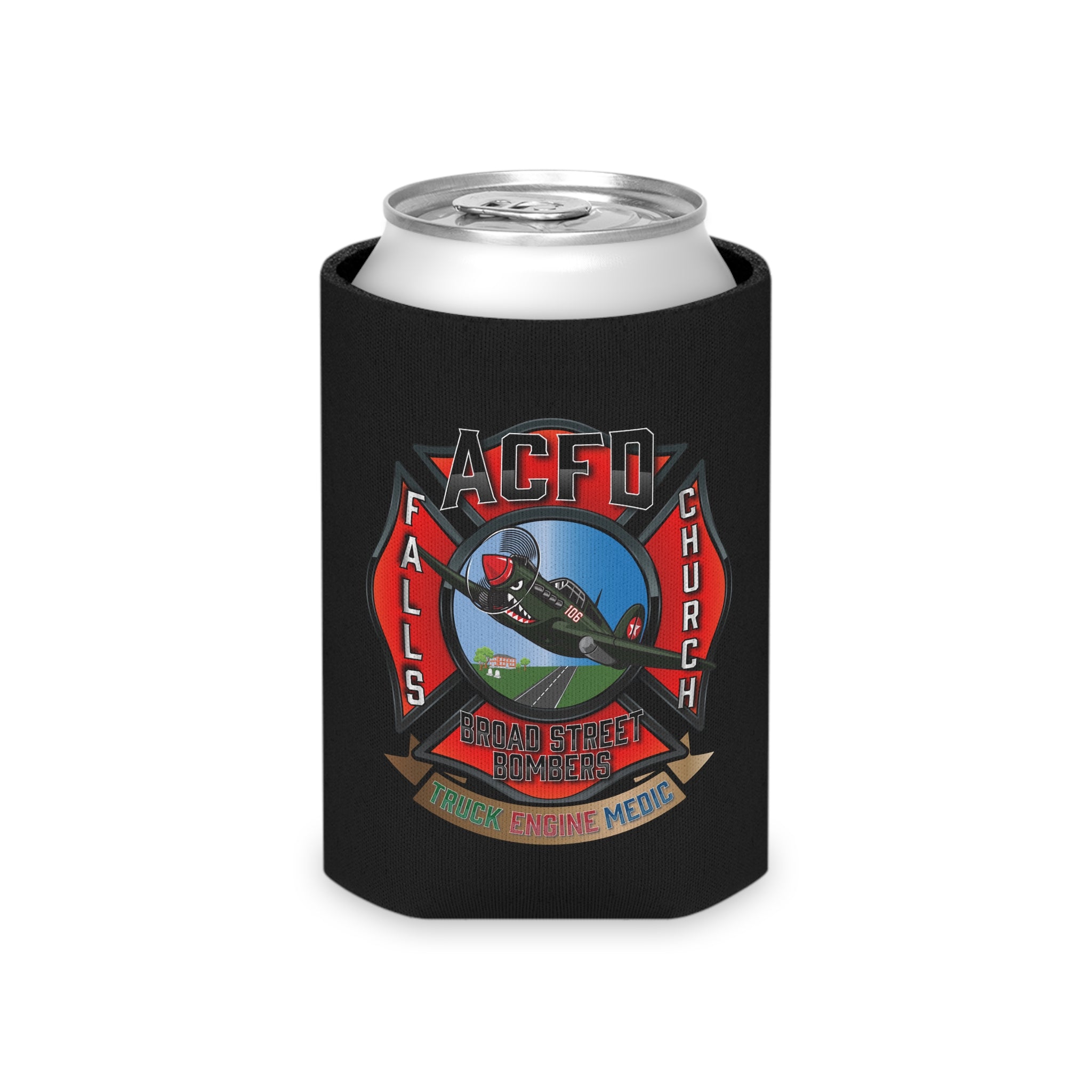 Arlington Station 6 Black Can Cooler