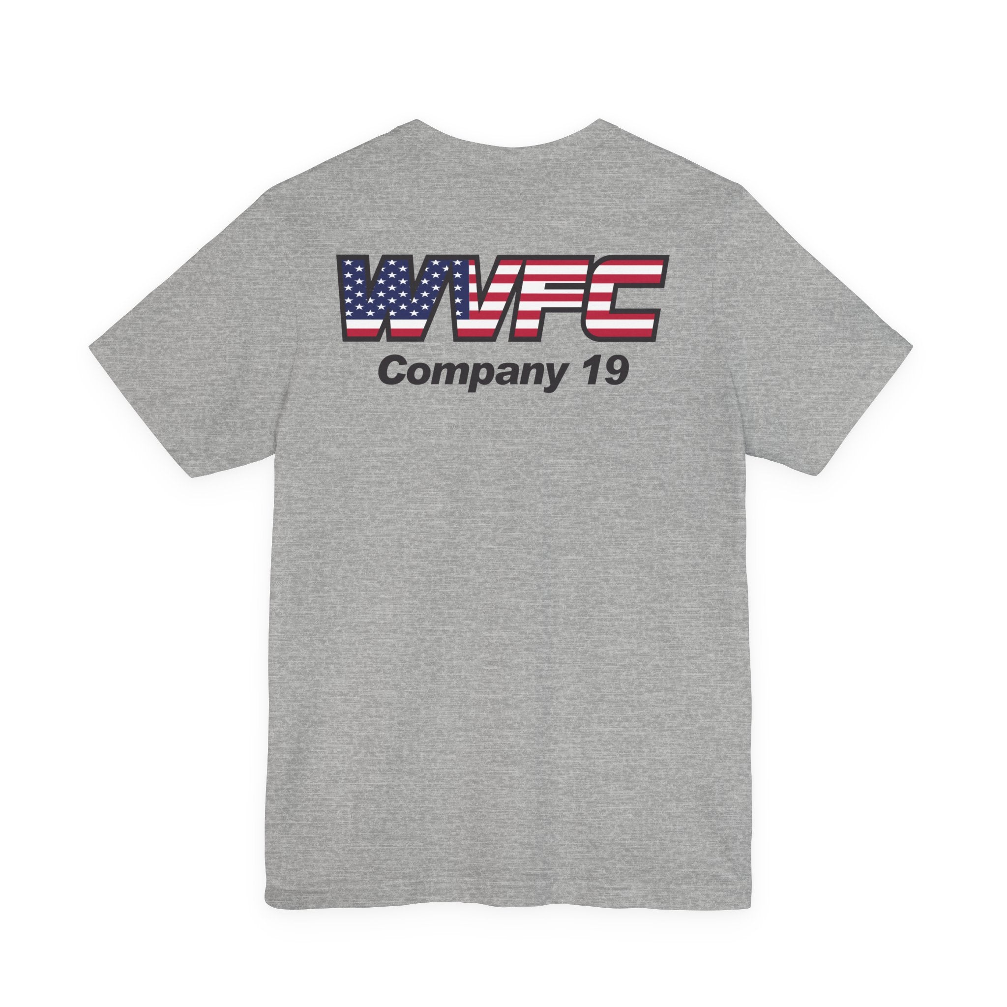 WVFC Goat Logo 2 Version 3 US Flag Blk- Unisex Jersey Short Sleeve Tee