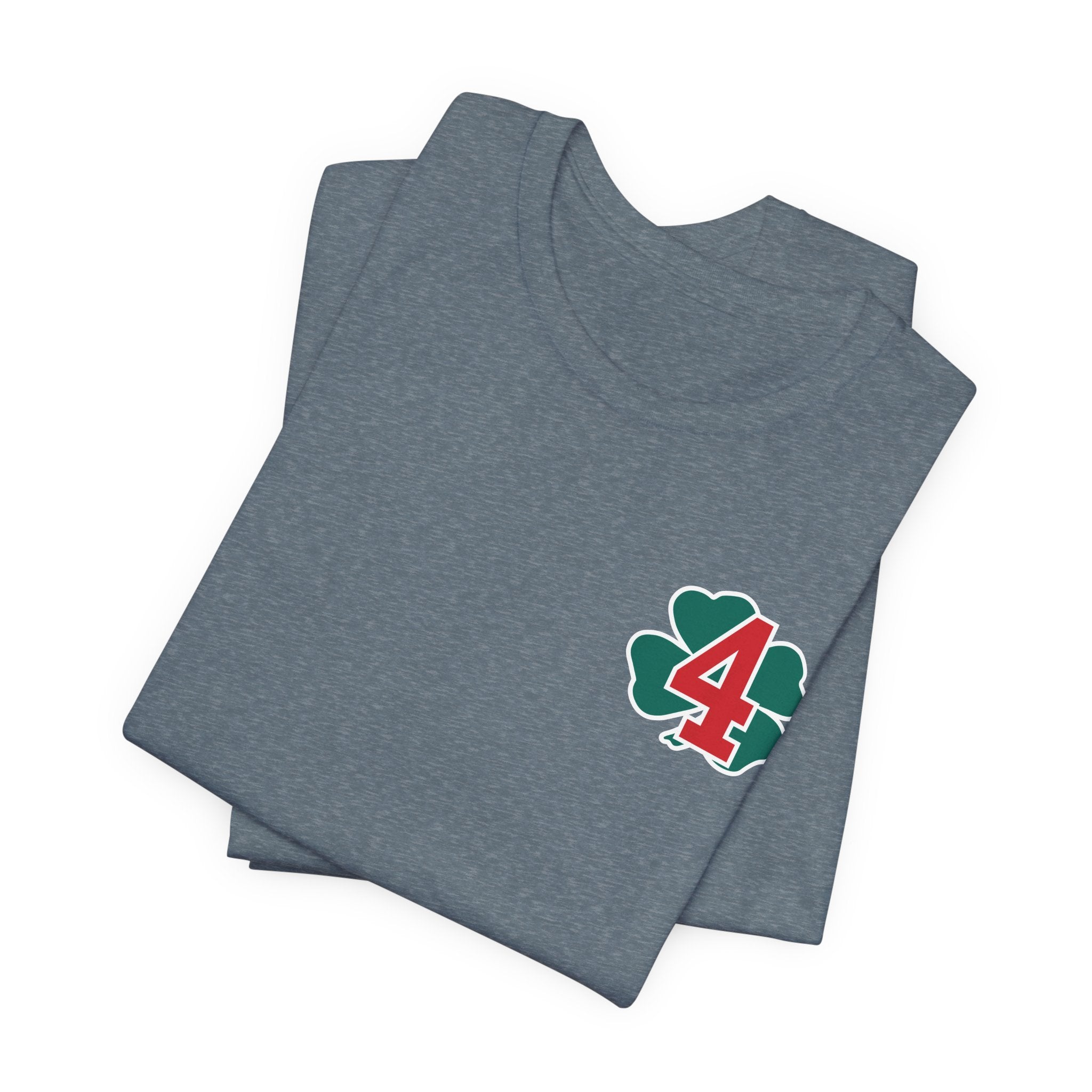 Station 4 Clover on front and back - Bella+Canvas Soft Unisex Tee