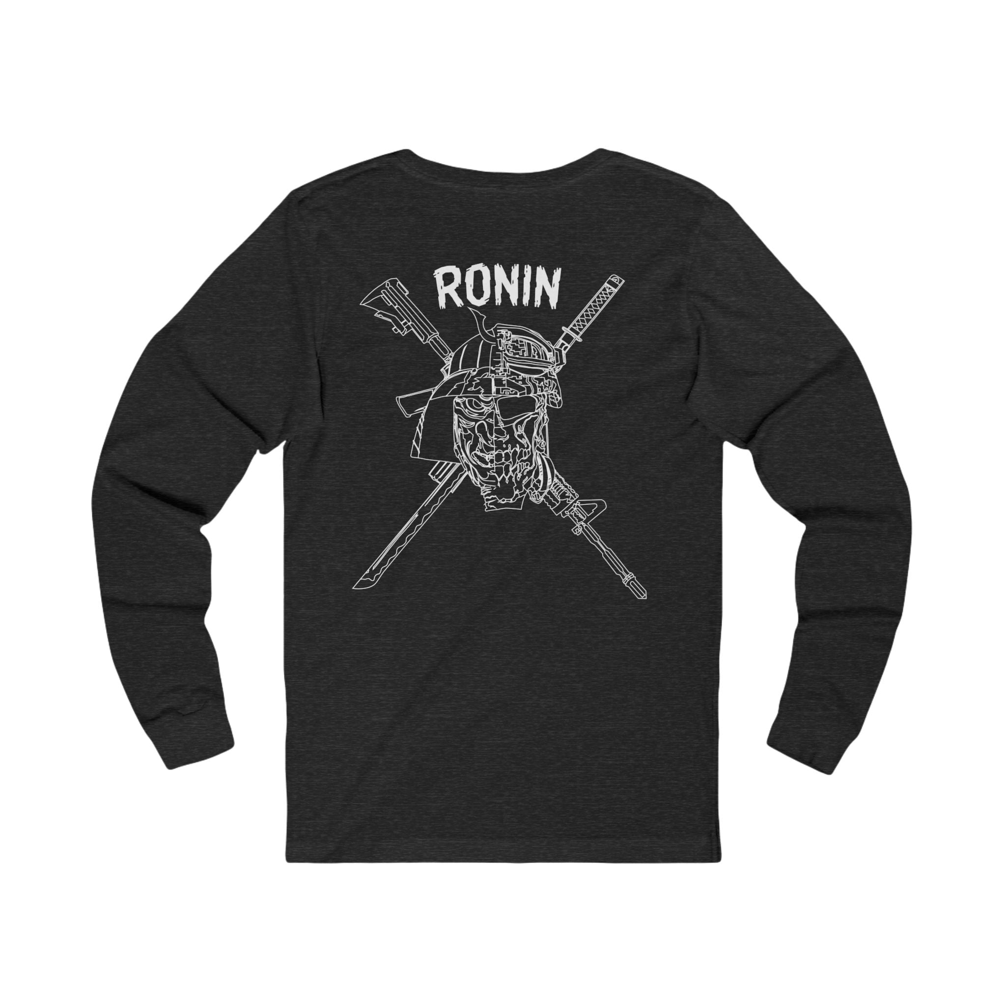 Charlie 2 Ronin (white Logo) - Bella-Canvas Soft Jersey Cotton Long Sleeve Tee