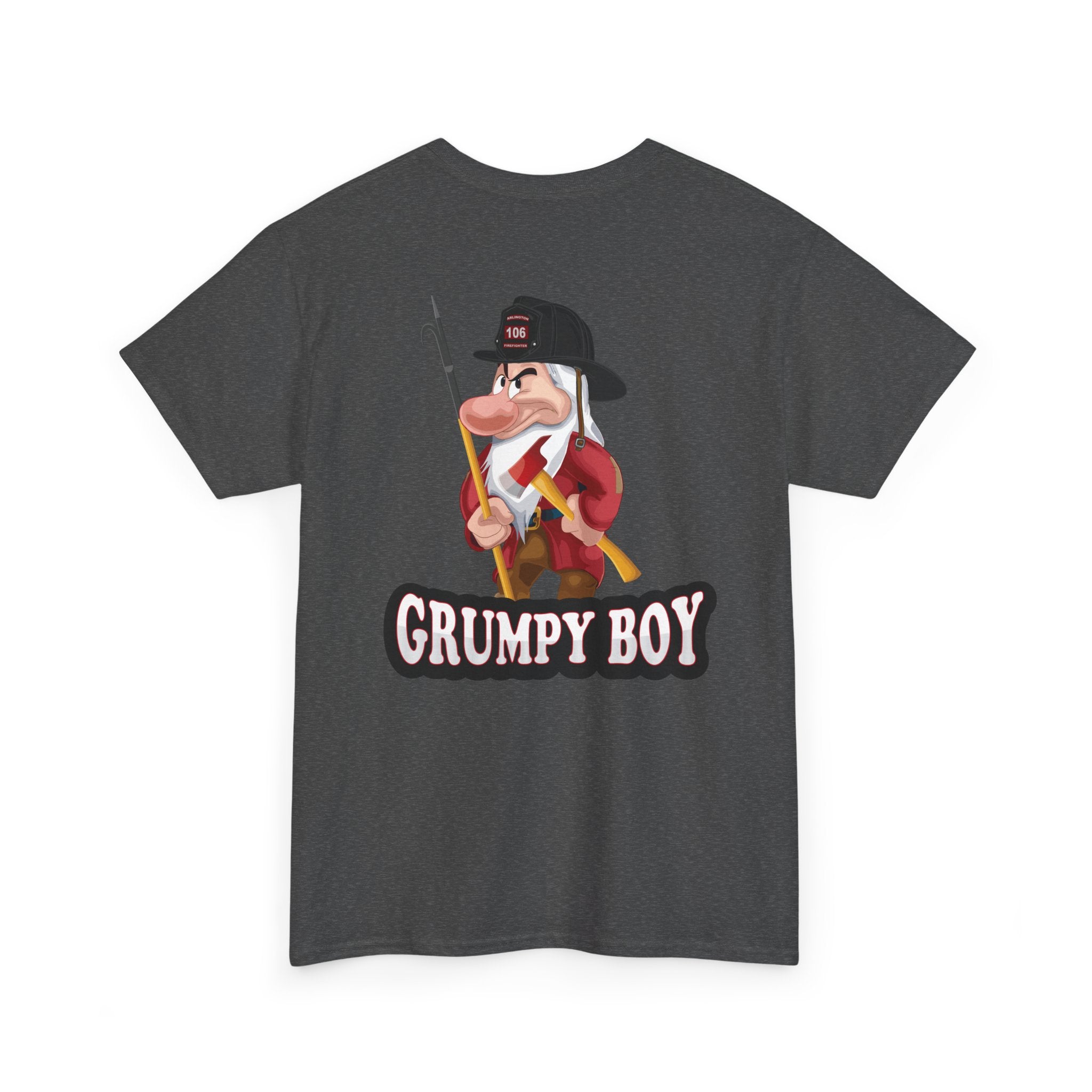 Grumpy Boy Firefighter - Heavy Cotton Unisex Tee