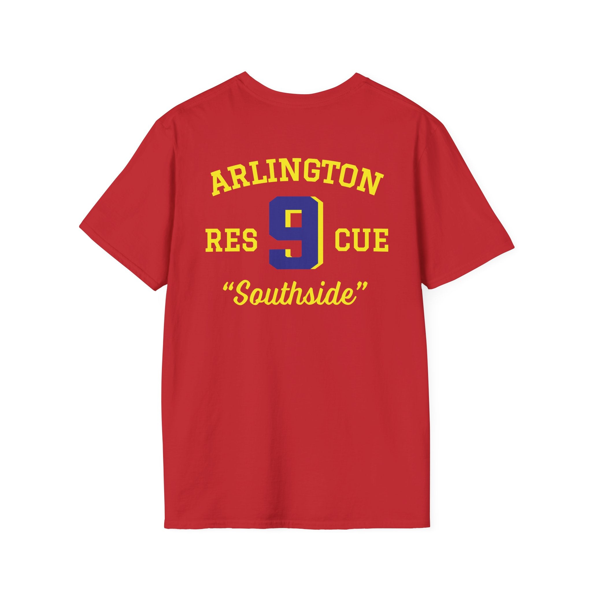 Station 9 Taz Front / Officer Rescue 9 back - Gildan Soft Cotton Softstyle T-Shirt
