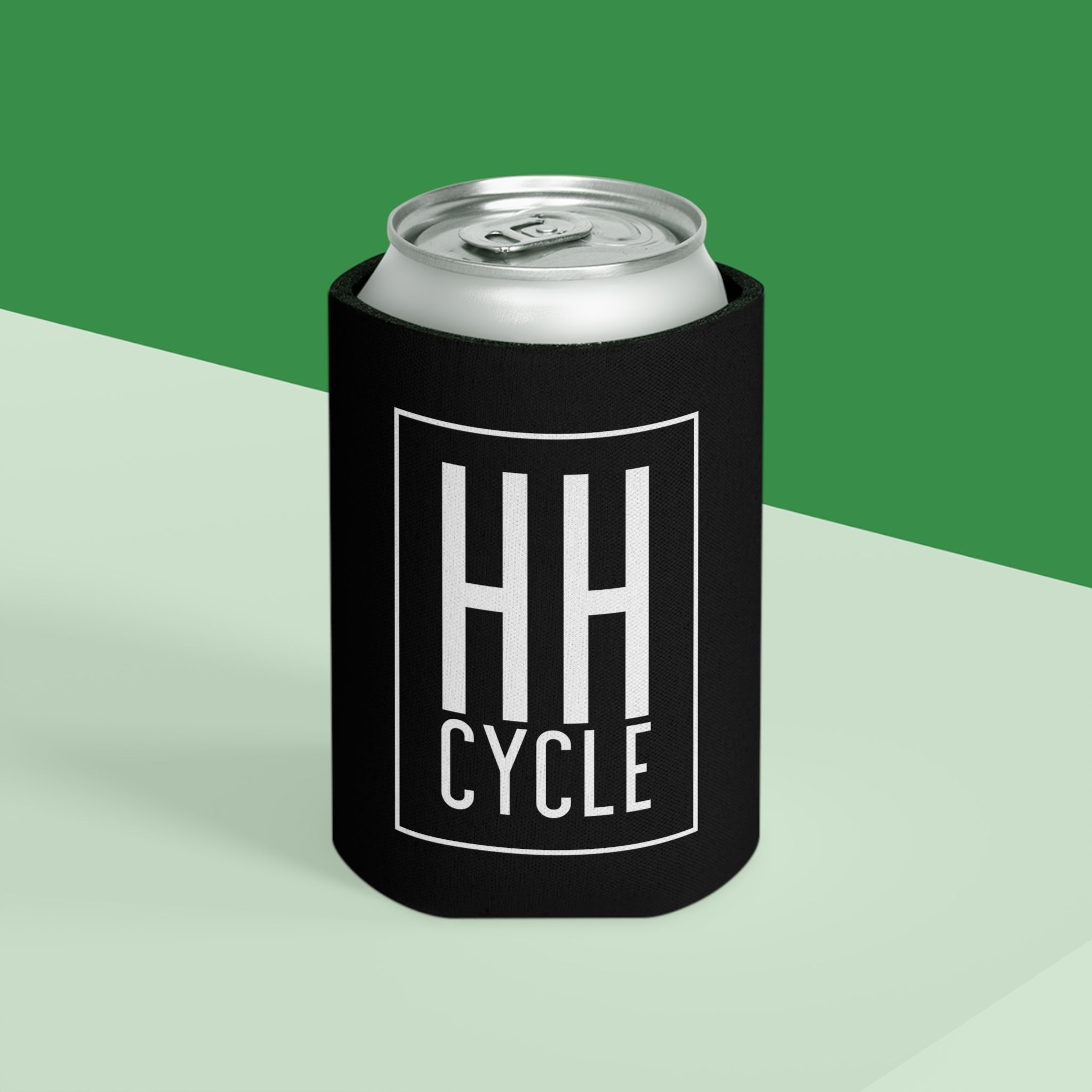 HH Cycle Colorful logo - Can Cooler