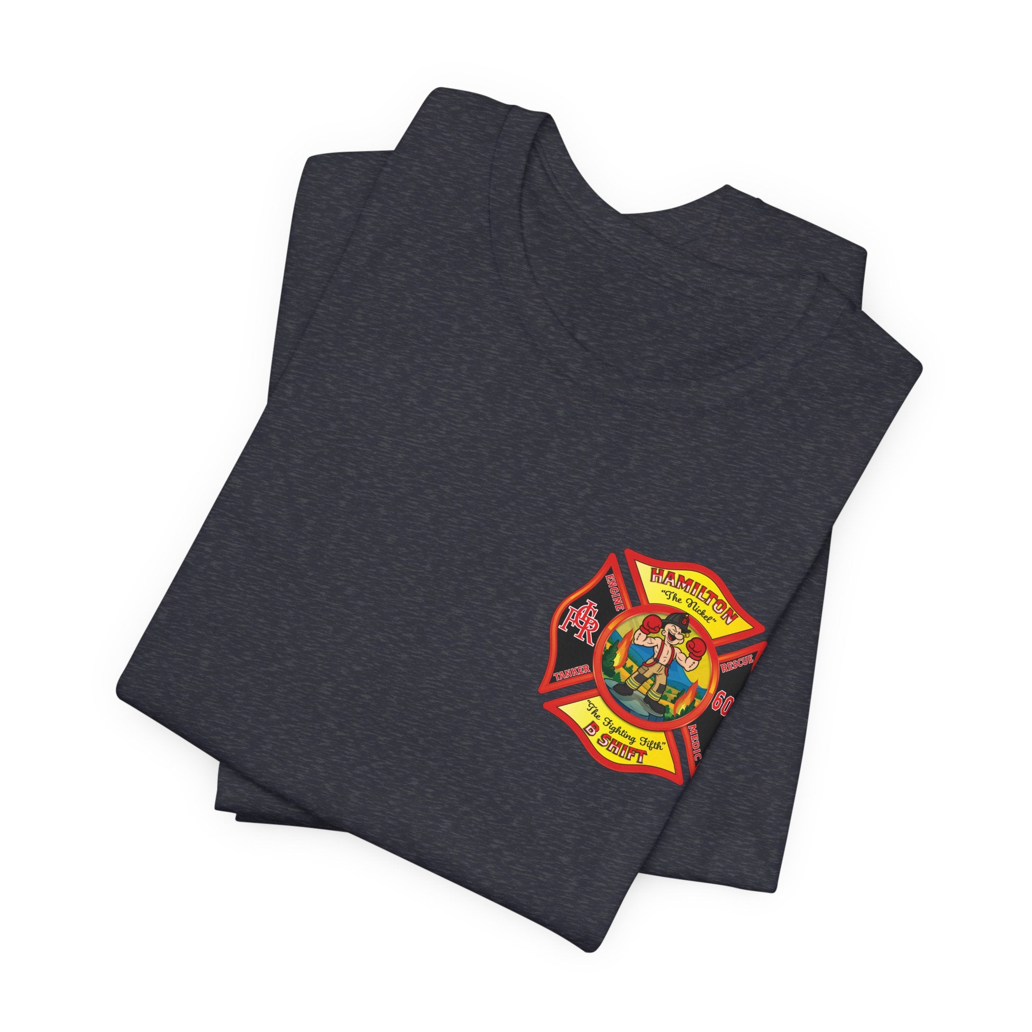 (Bigger Chest logo) LCFR Hamilton Station 5 version 4 Nickel Back- Bella+Canvas Soft Unisex Tee