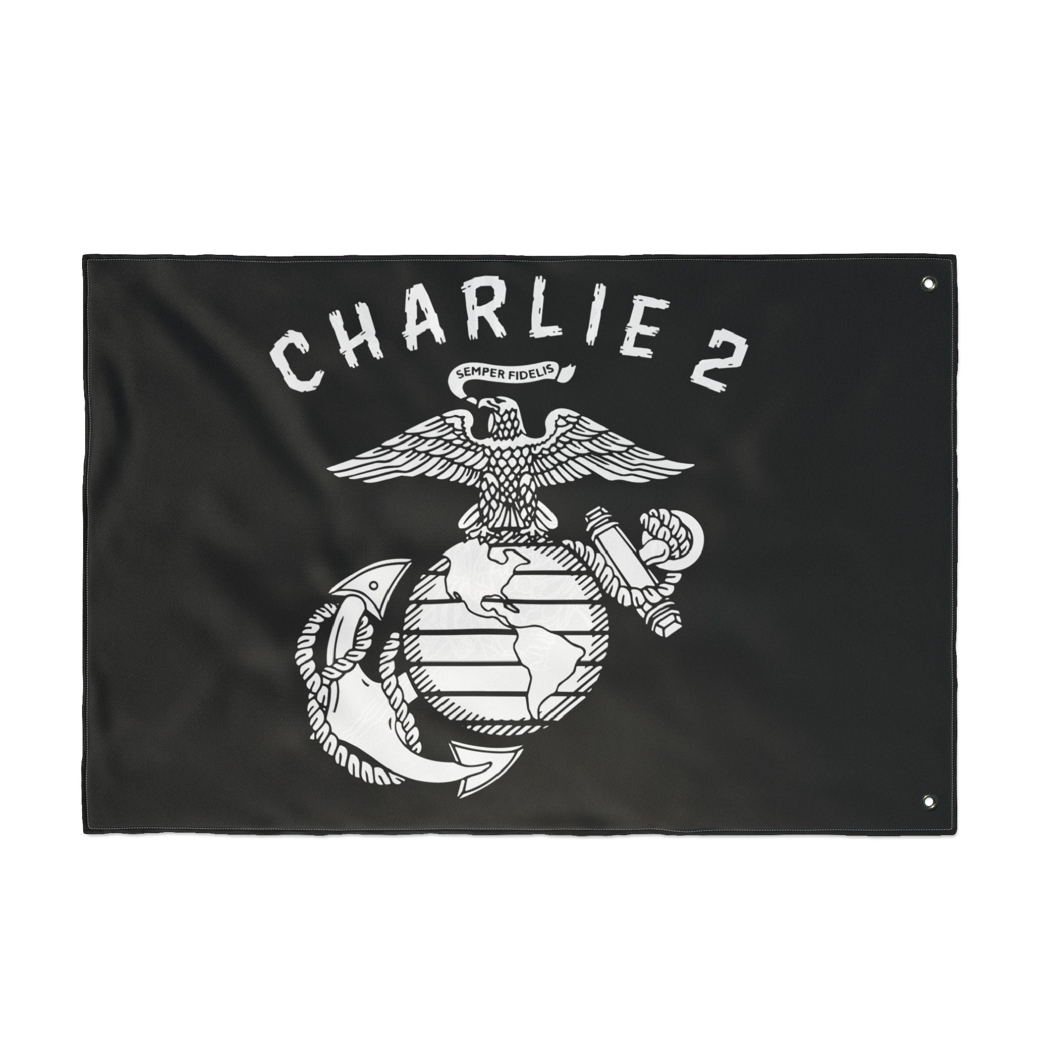 Charlie 2 Ronin- Black Double Sided Flag