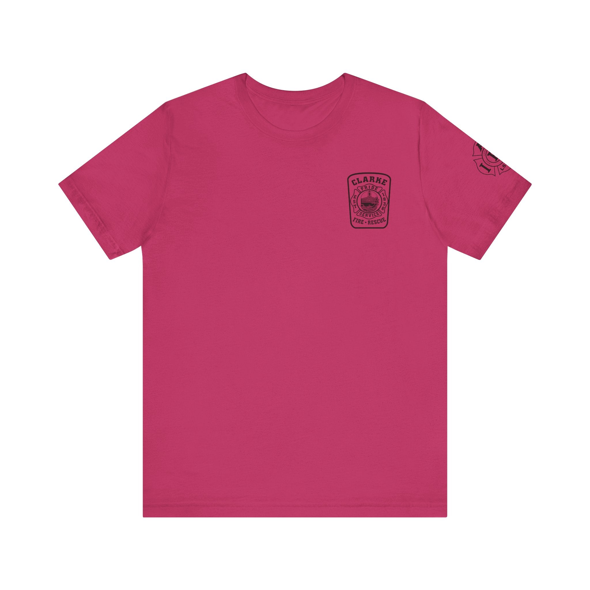 Clarke County Patch Fire Breast Cancer (Portion of Proceeds go to Local 5304) - Bella+Canvas Soft Jersey Cotton Unisex Tee