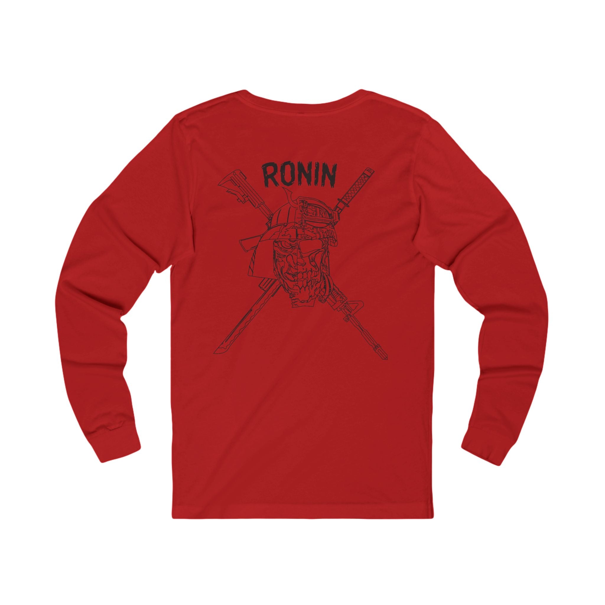 Charlie 2 Ronin (black Logo) - Bella-Canvas Soft Jersey Cotton Long Sleeve Tee