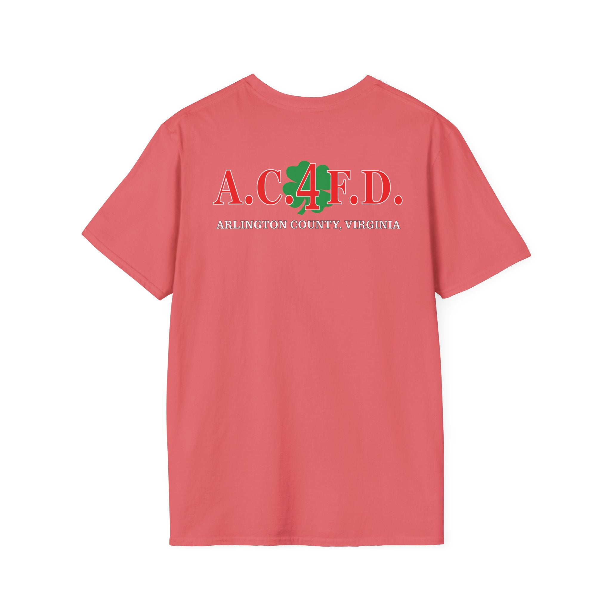 Station 4 RatPack front / acfd clover back - Gildan Soft Cotton Softstyle T-Shirt