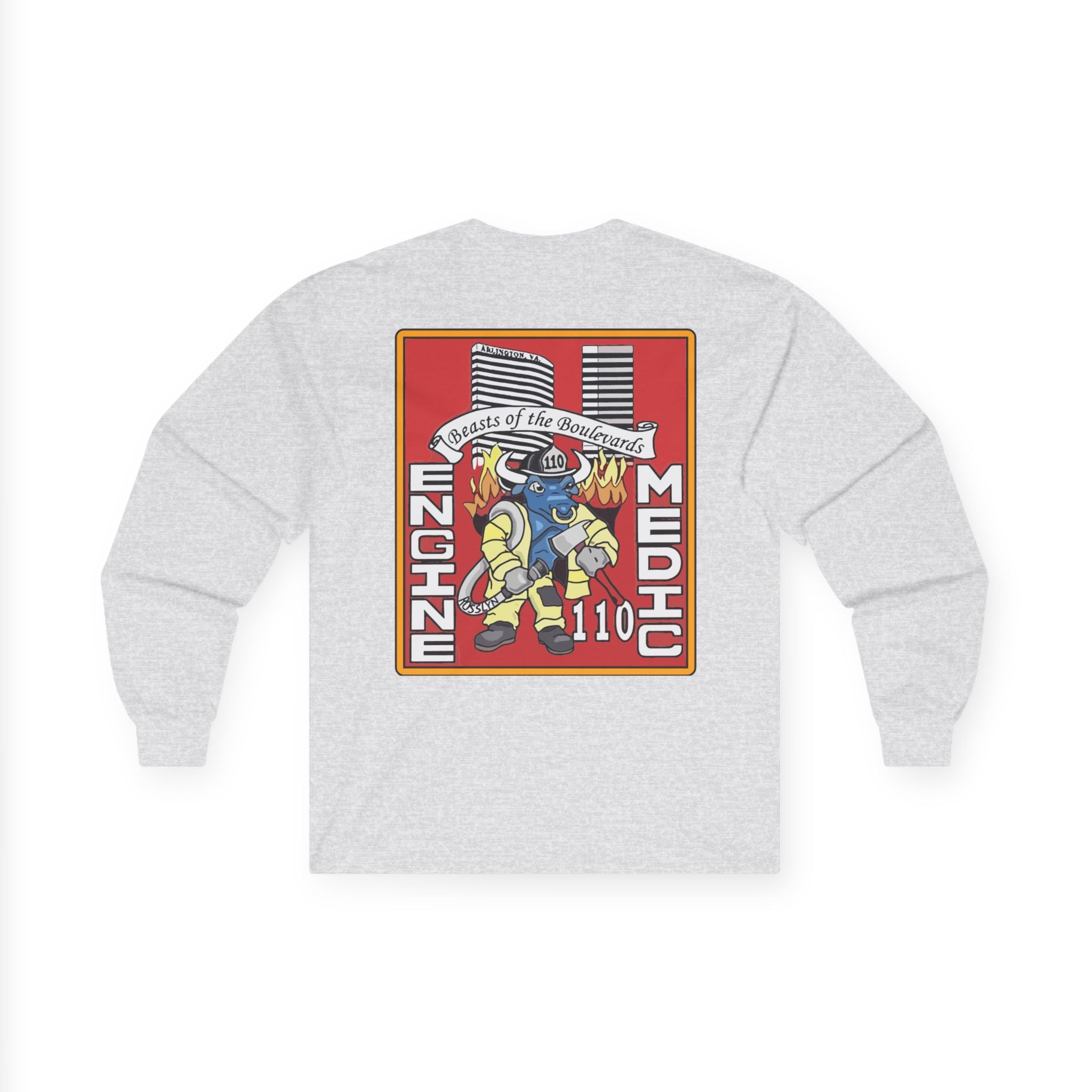 Arlington Station 10 Beast of Blvd (version 2) - Unisex Ultra Cotton Gildan Long Sleeve Tee