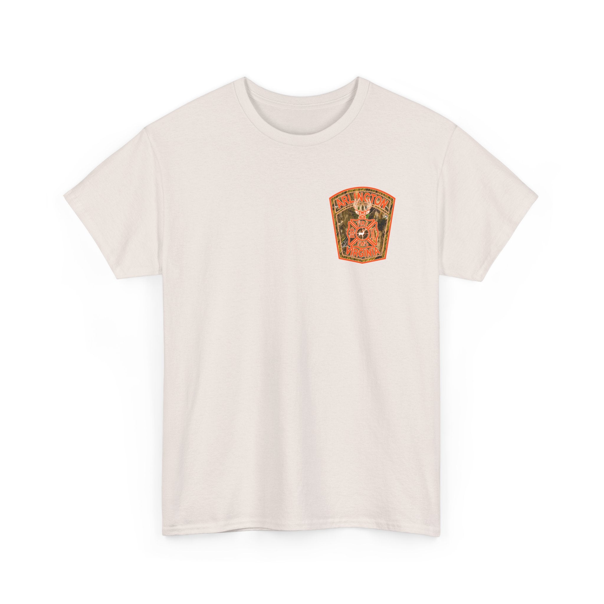 Heavy Cotton Unisex Tee - Arlington Camo Deer Hunter