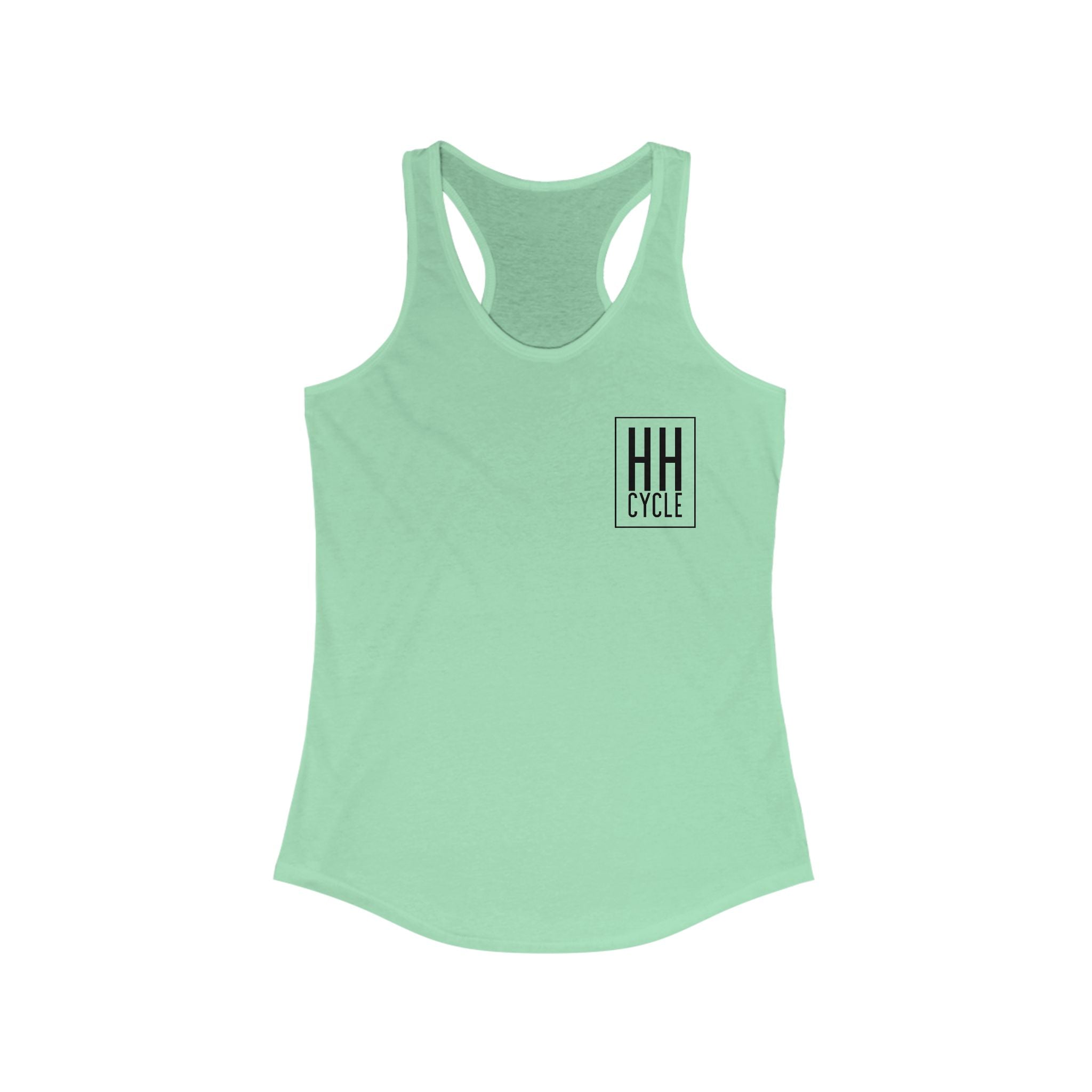 HH Cycle Burn and Box Logo - Women's Ideal Racerback Tank