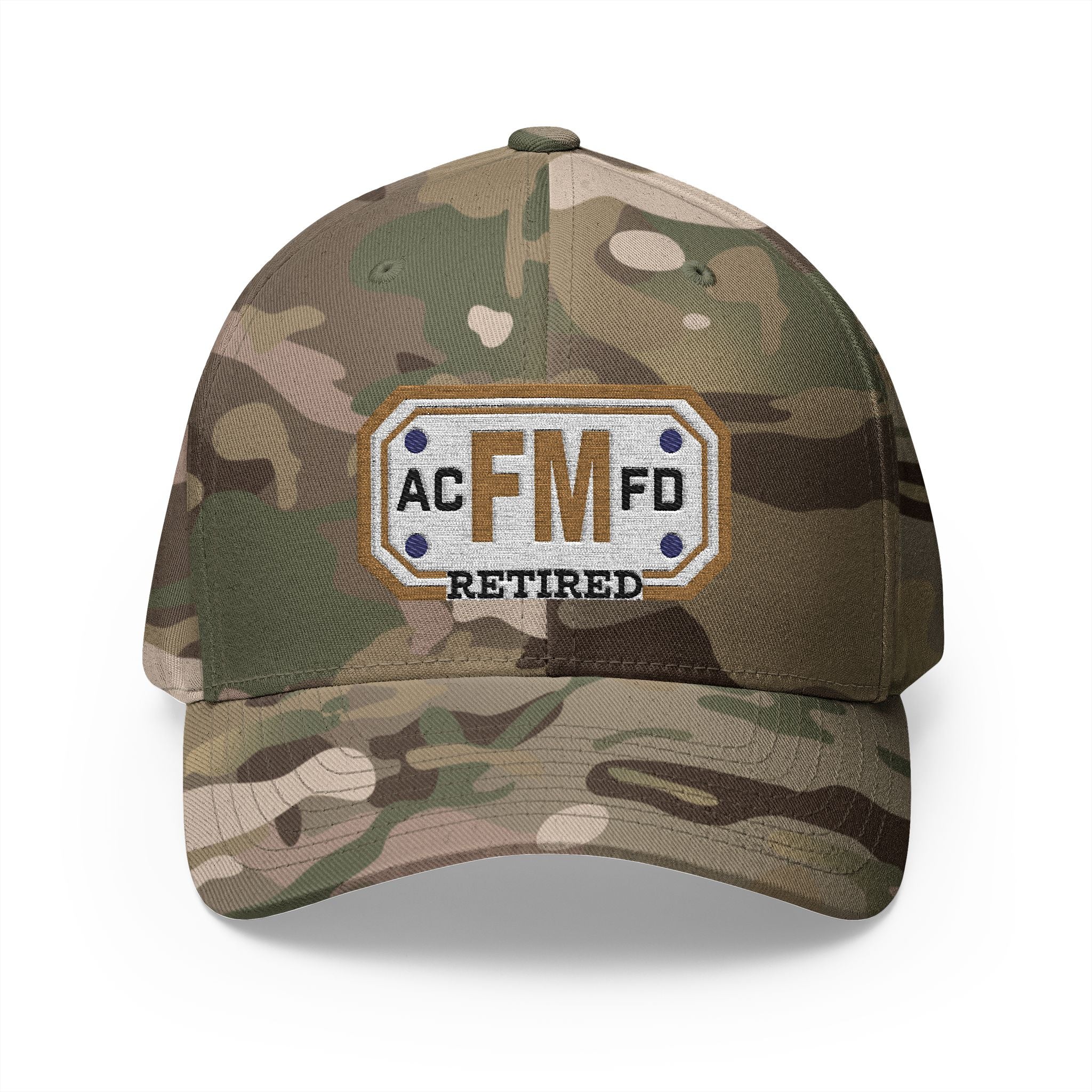 Retired Arlington Fire Marshal Gold - FLEXFIT Closed-Back Structured Cap (Embroidery)