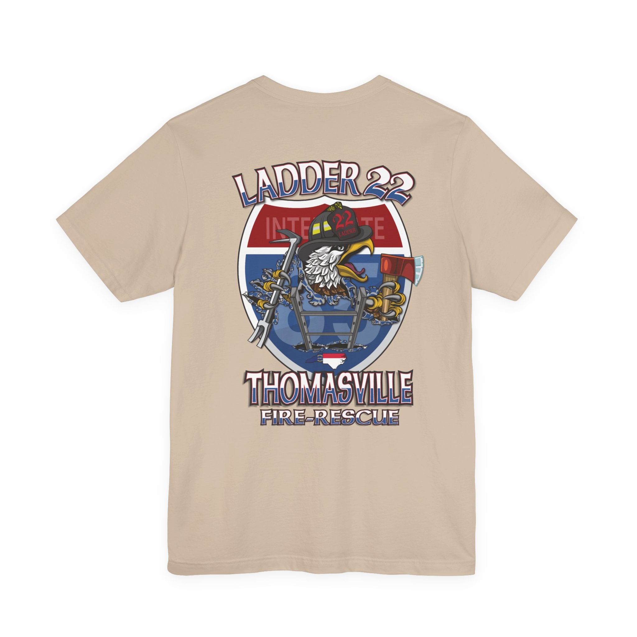 Thomasville Fire NC Ladder 22 - Bella+Canvas Soft Unisex Tee