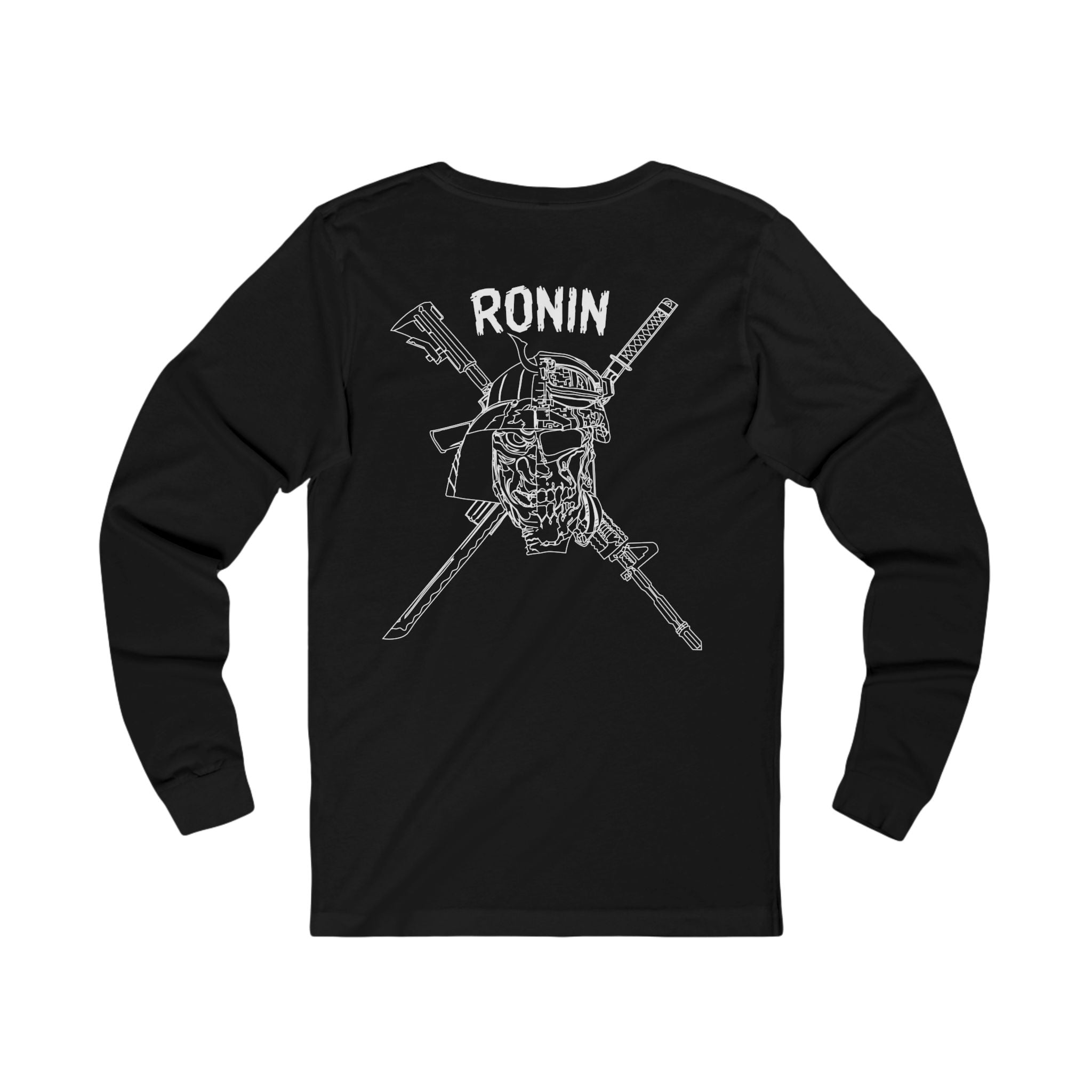 Charlie 2 Ronin (white Logo) - Bella-Canvas Soft Jersey Cotton Long Sleeve Tee