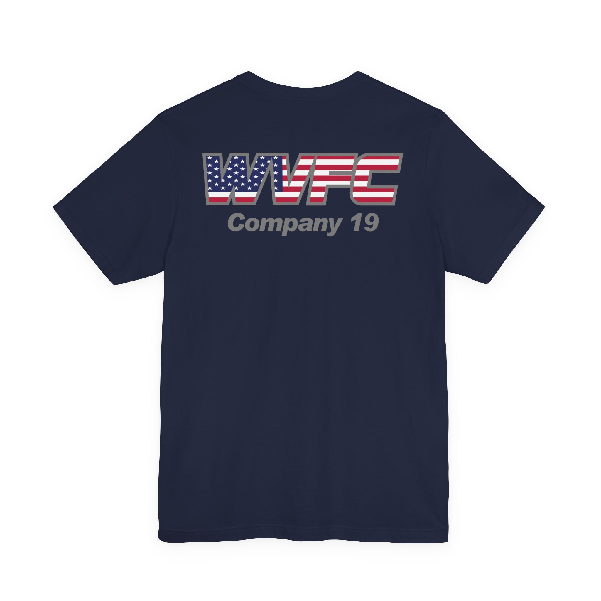 WVFC FD Logo gray USA flag Gray - Unisex Jersey Short Sleeve Tee
