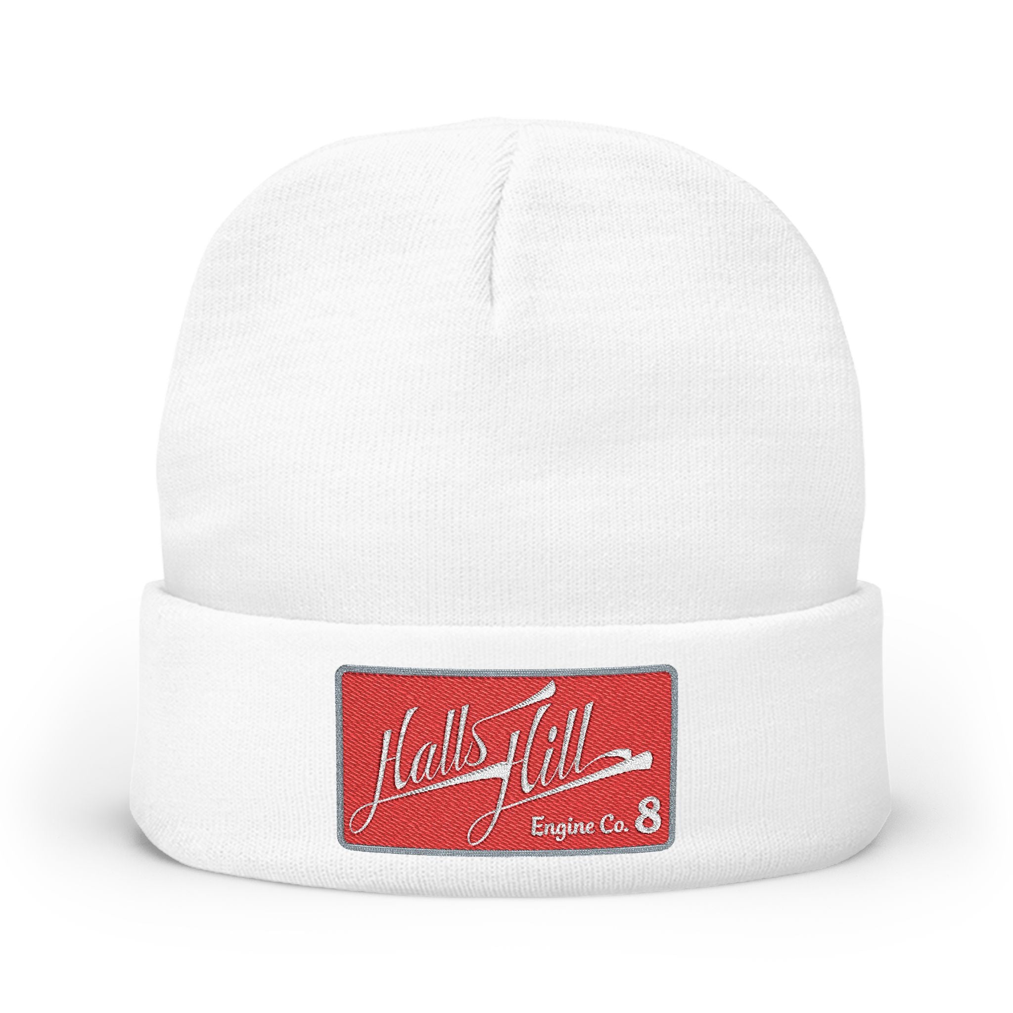 Arlington Halls Hill Engine 8 - Knit Beanie (Embroidery)