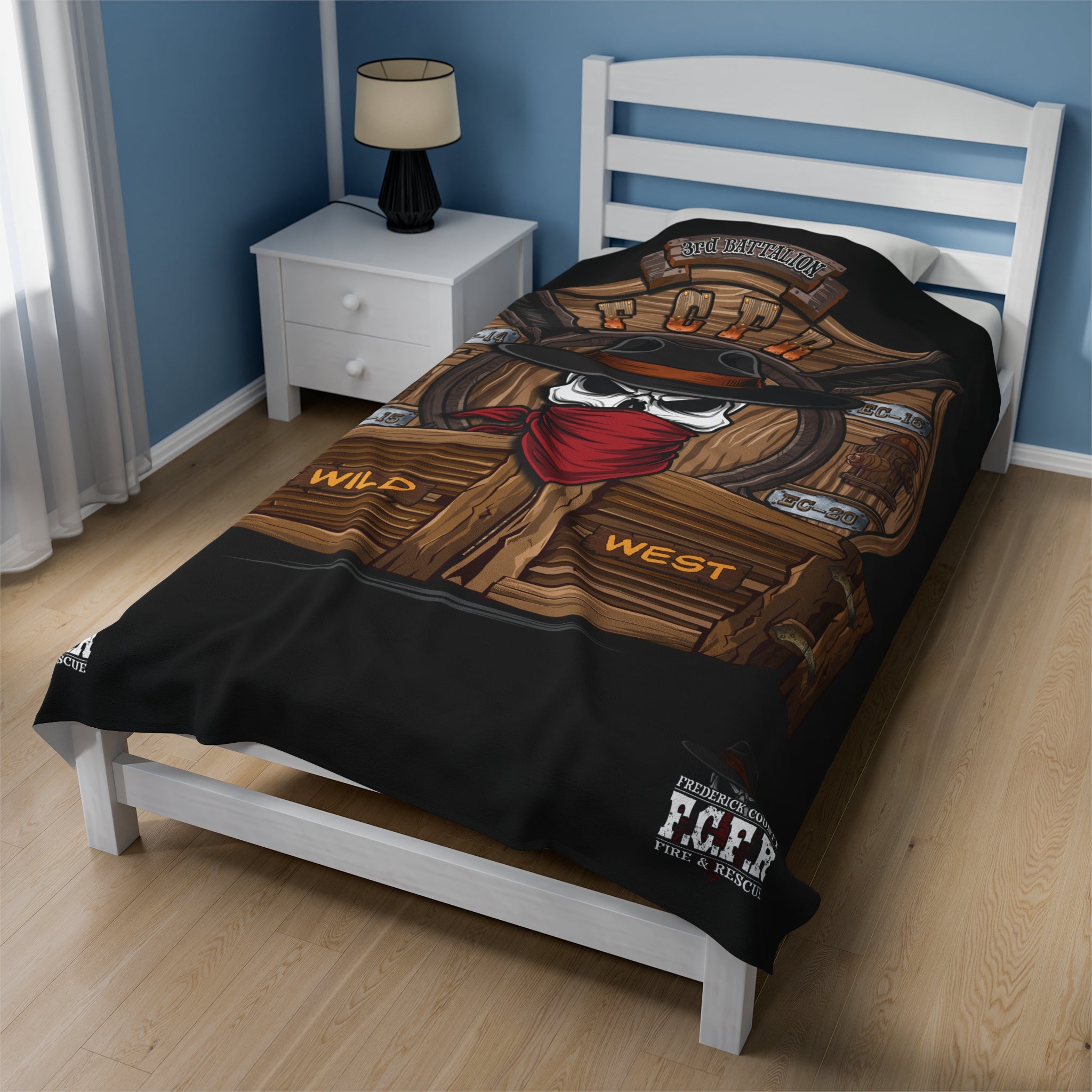 Frederick County Va Wild West - Velveteen Plush Blanket
