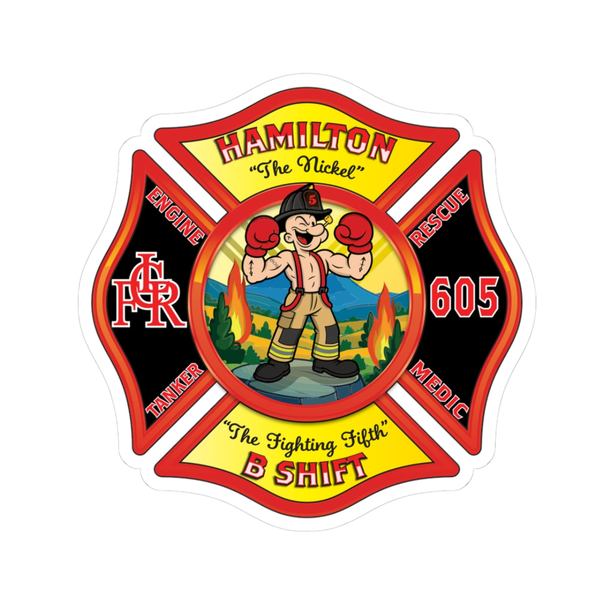 LCFR Hamilton Station 5 - Kiss-Cut Stickers