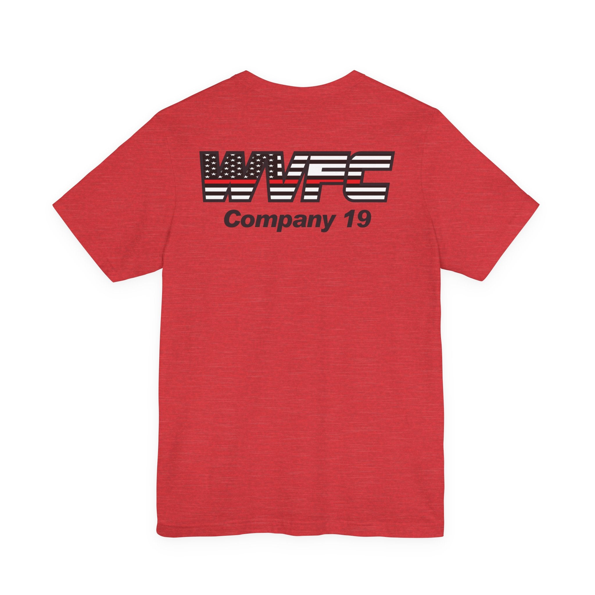 WVFC Goat Version 3 Red Line Flag blk - Unisex Jersey Short Sleeve Tee