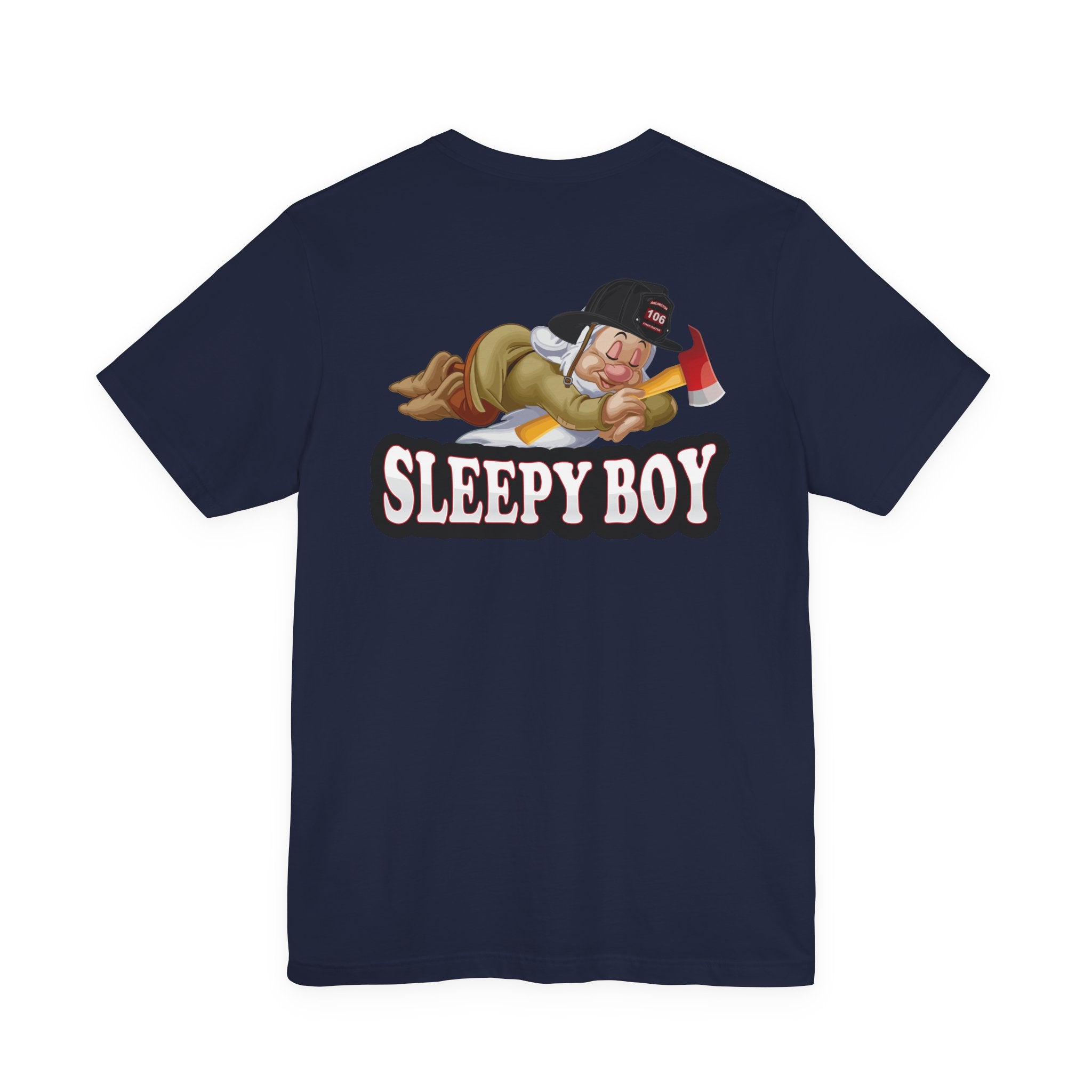 Sleepy Boy Firefighter - Heavy Cotton Unisex Tee -