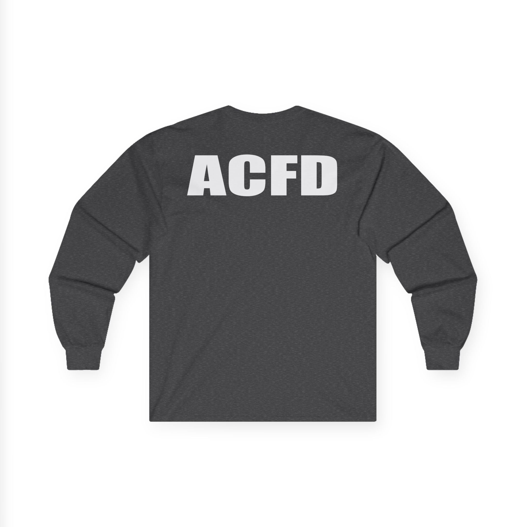 Arlington Station 3 Rhino front/ACFD FF back - Unisex Ultra Cotton Gildan Long Sleeve Tee