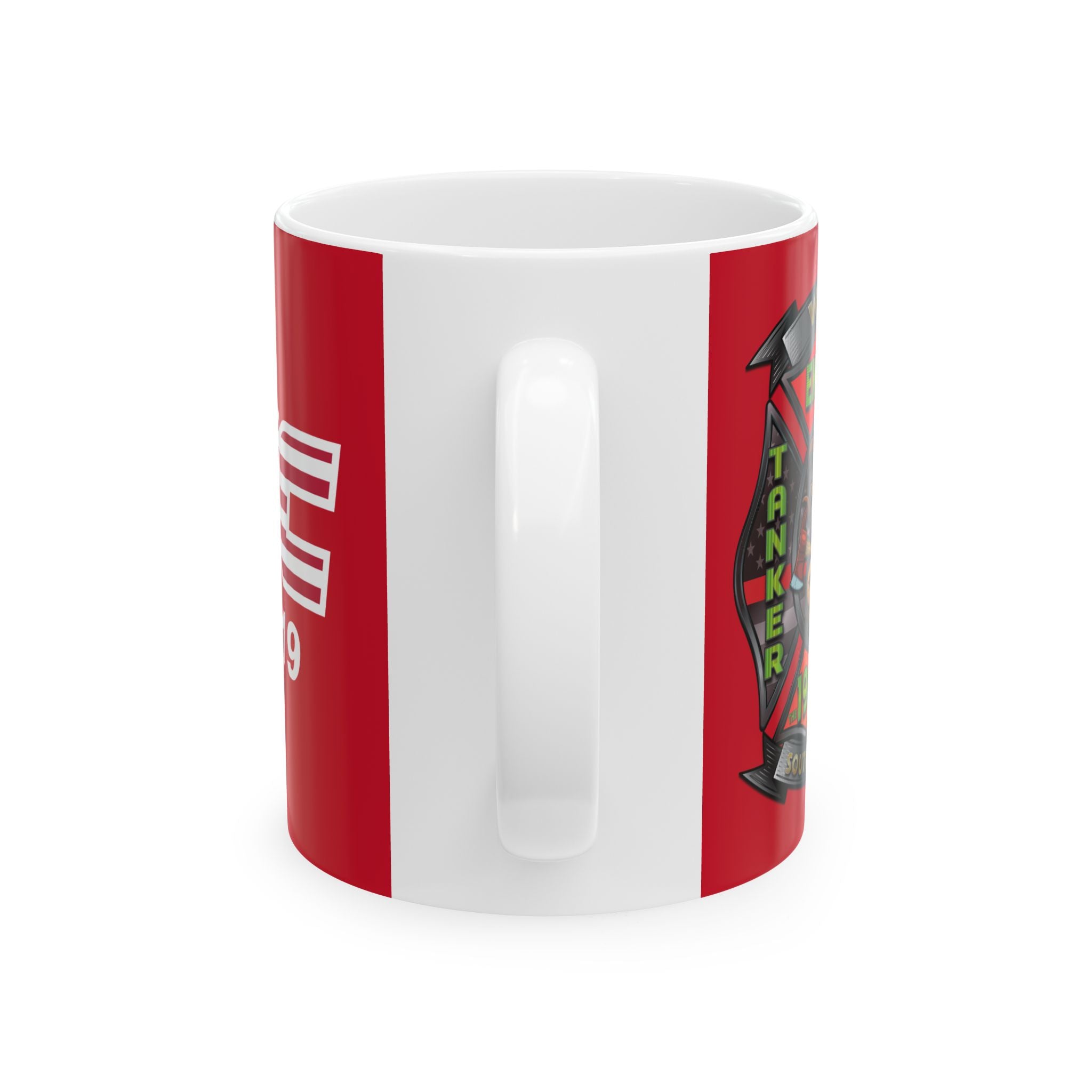 WVFC Goat Logo 2 version 2 US Flag - Ceramic Mug, (11oz)