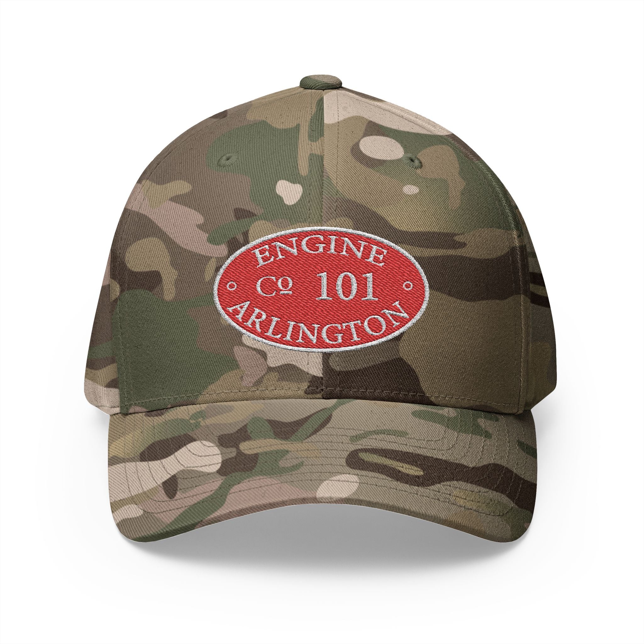 Arlington Engine 1 Circle Patch - FLEXFIT Closed-Back Structured Cap (Embroidery)