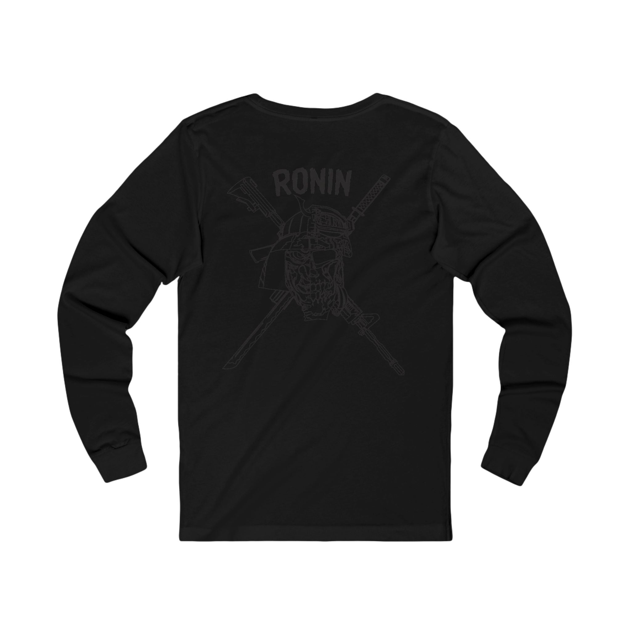 Charlie 2 Ronin (black Logo) - Bella-Canvas Soft Jersey Cotton Long Sleeve Tee