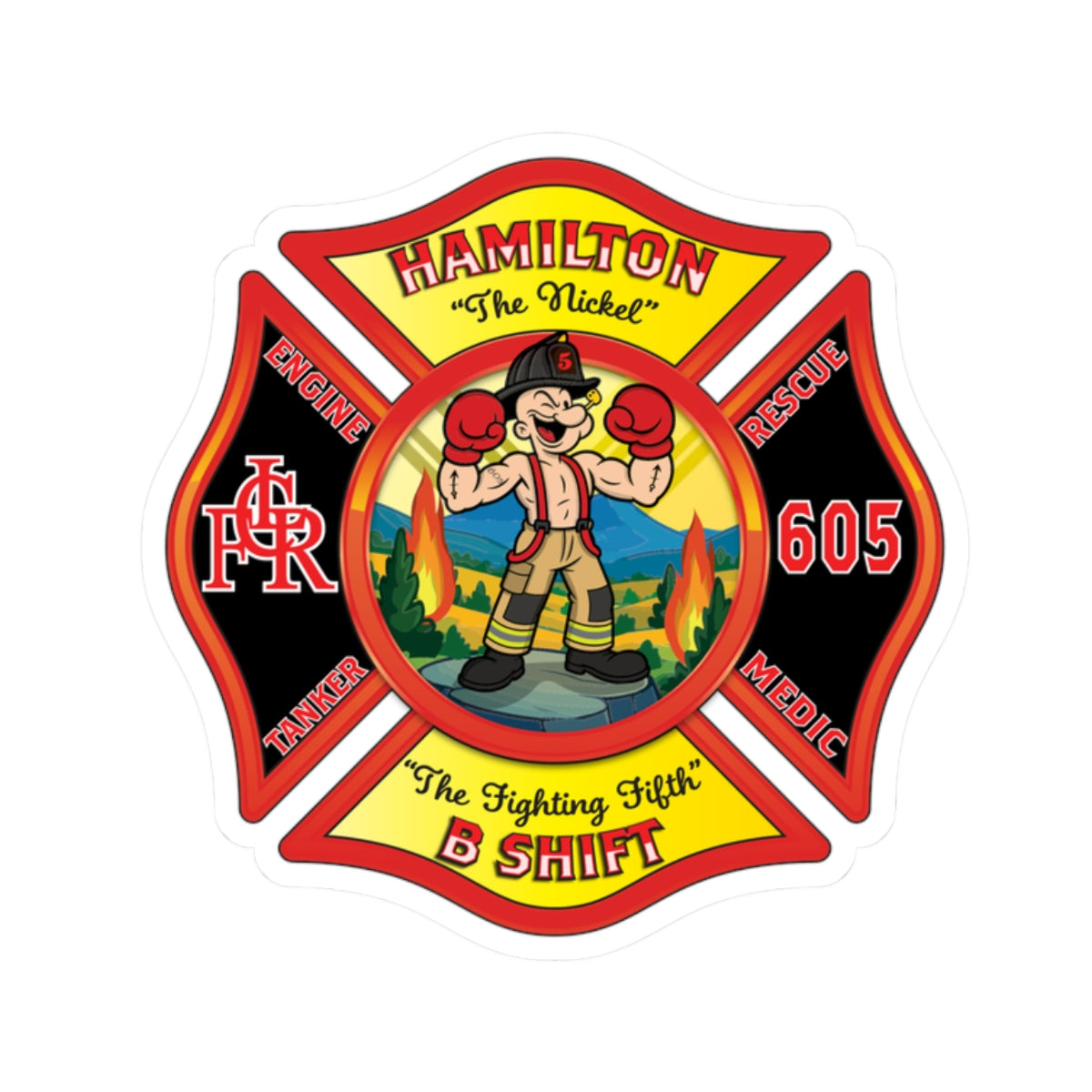 LCFR Hamilton Station 5 - Kiss-Cut Stickers