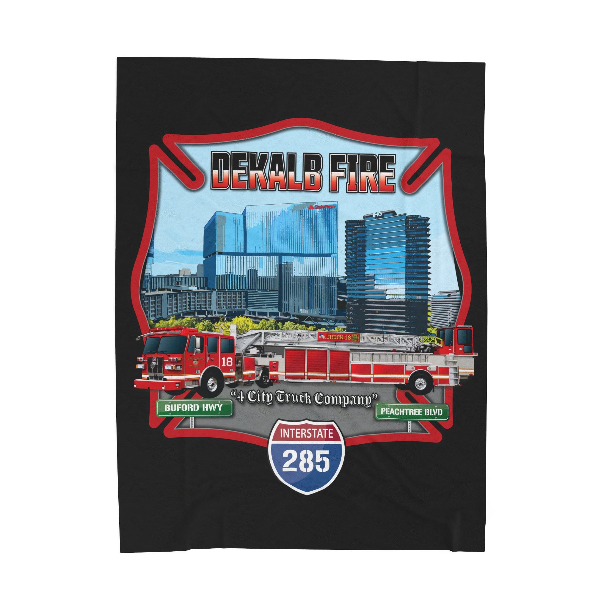 Dekalb County Tiller 18- Velveteen Plush Blanket