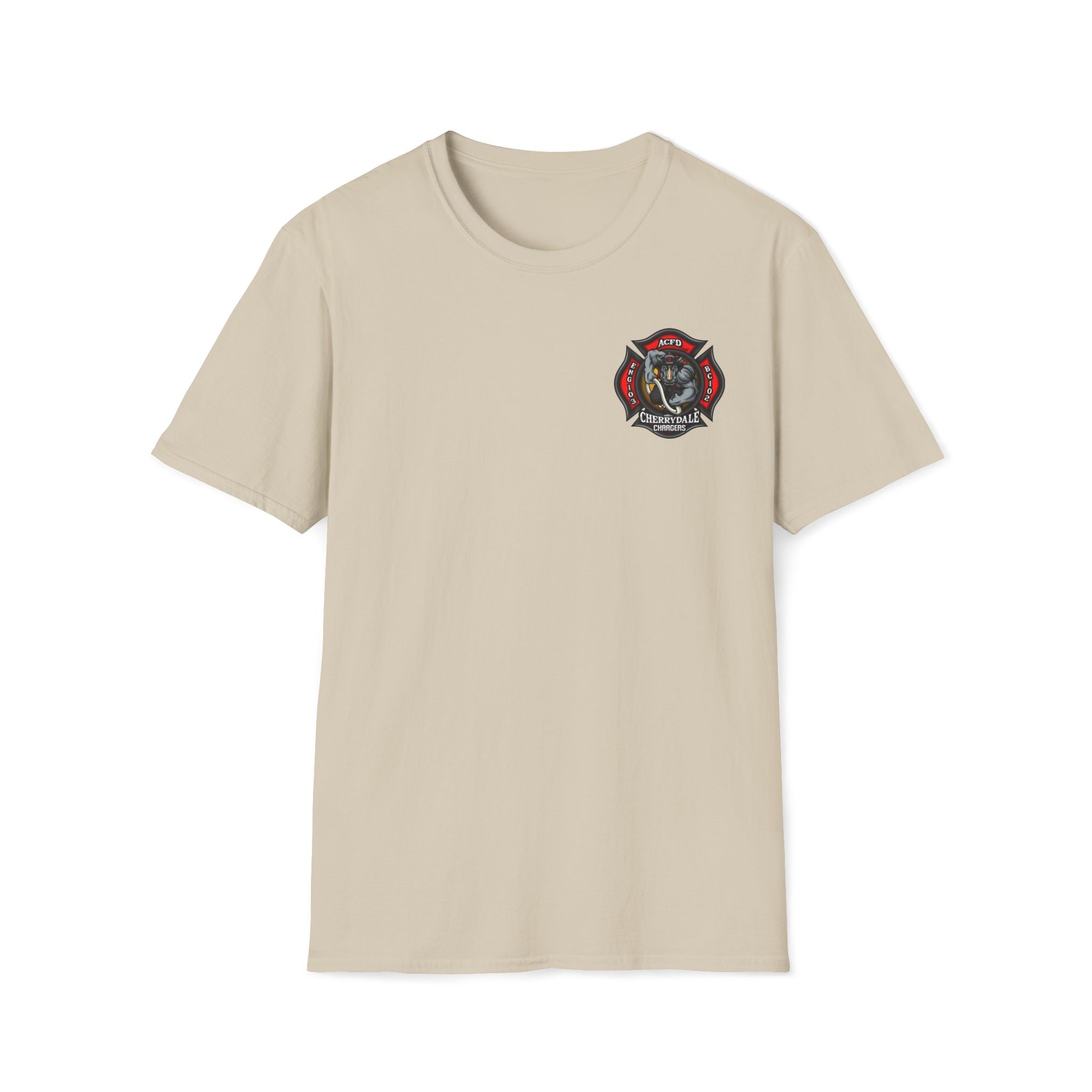Station 3 Rhino Logo - Gildan Soft Cotton Softstyle T-Shirt