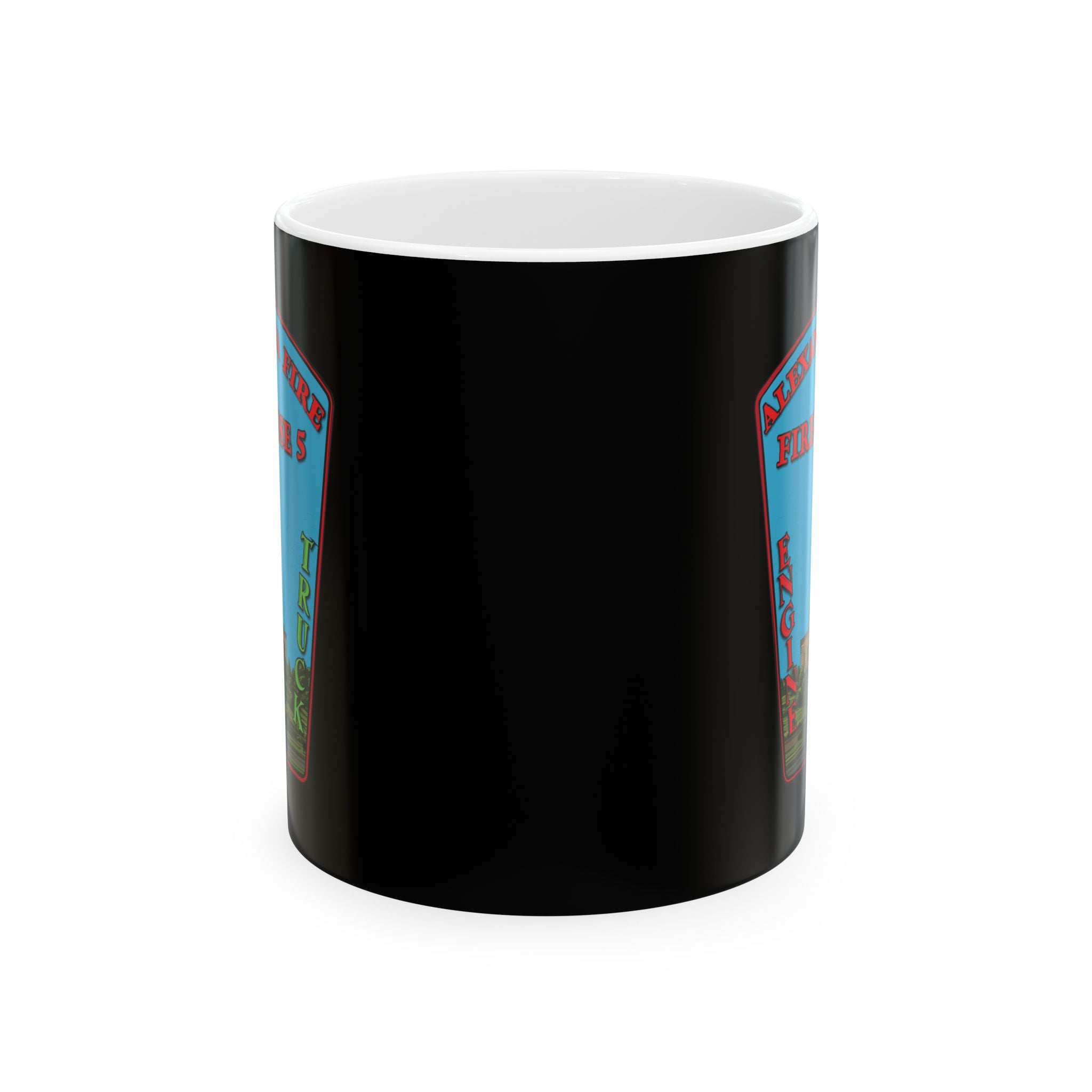 Alexandria Fire Station 5  - Black Mug, (11oz, 15oz)