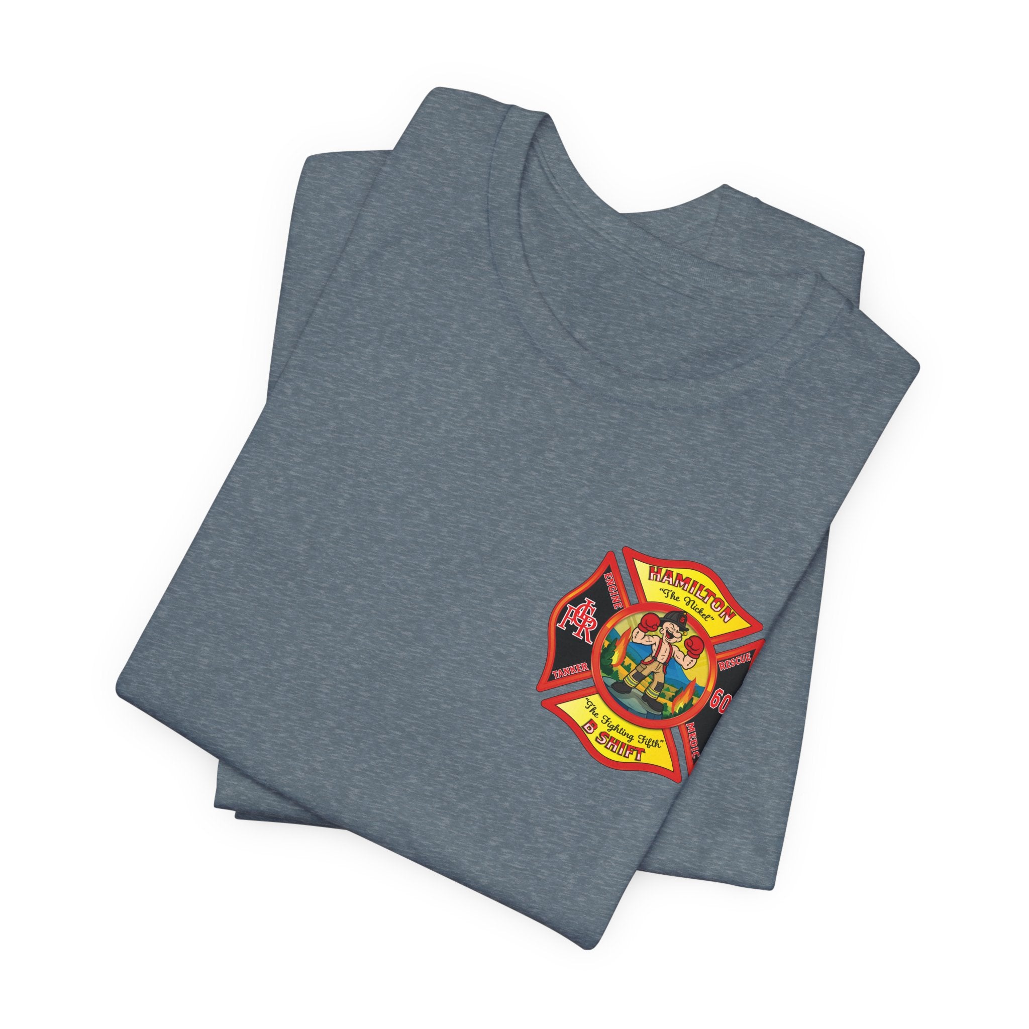 (Bigger Chest logo) LCFR Hamilton Station 5 version 4 Nickel Back- Bella+Canvas Soft Unisex Tee
