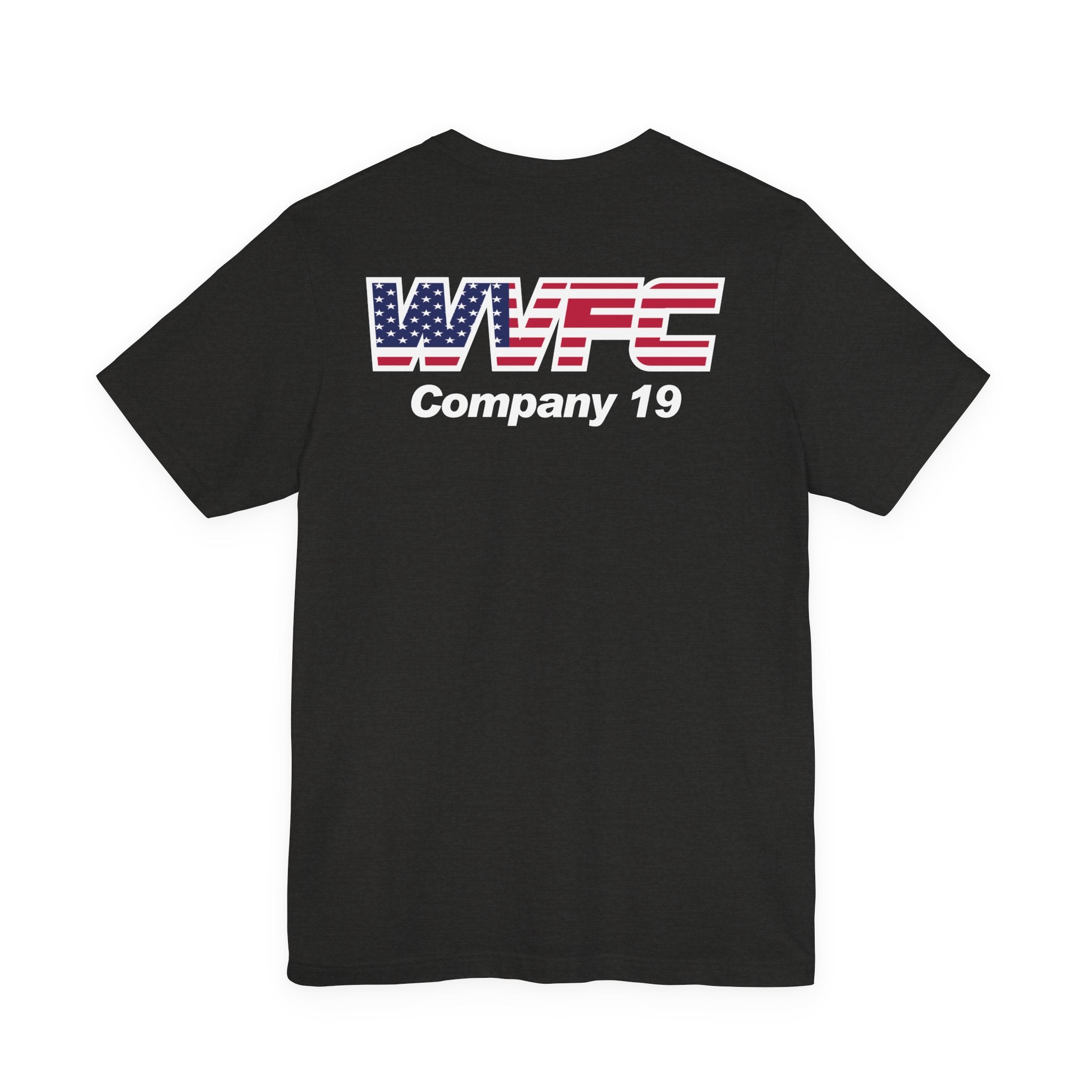 WVFC FD Logo wht US Flag wht- Unisex Jersey Short Sleeve Tee