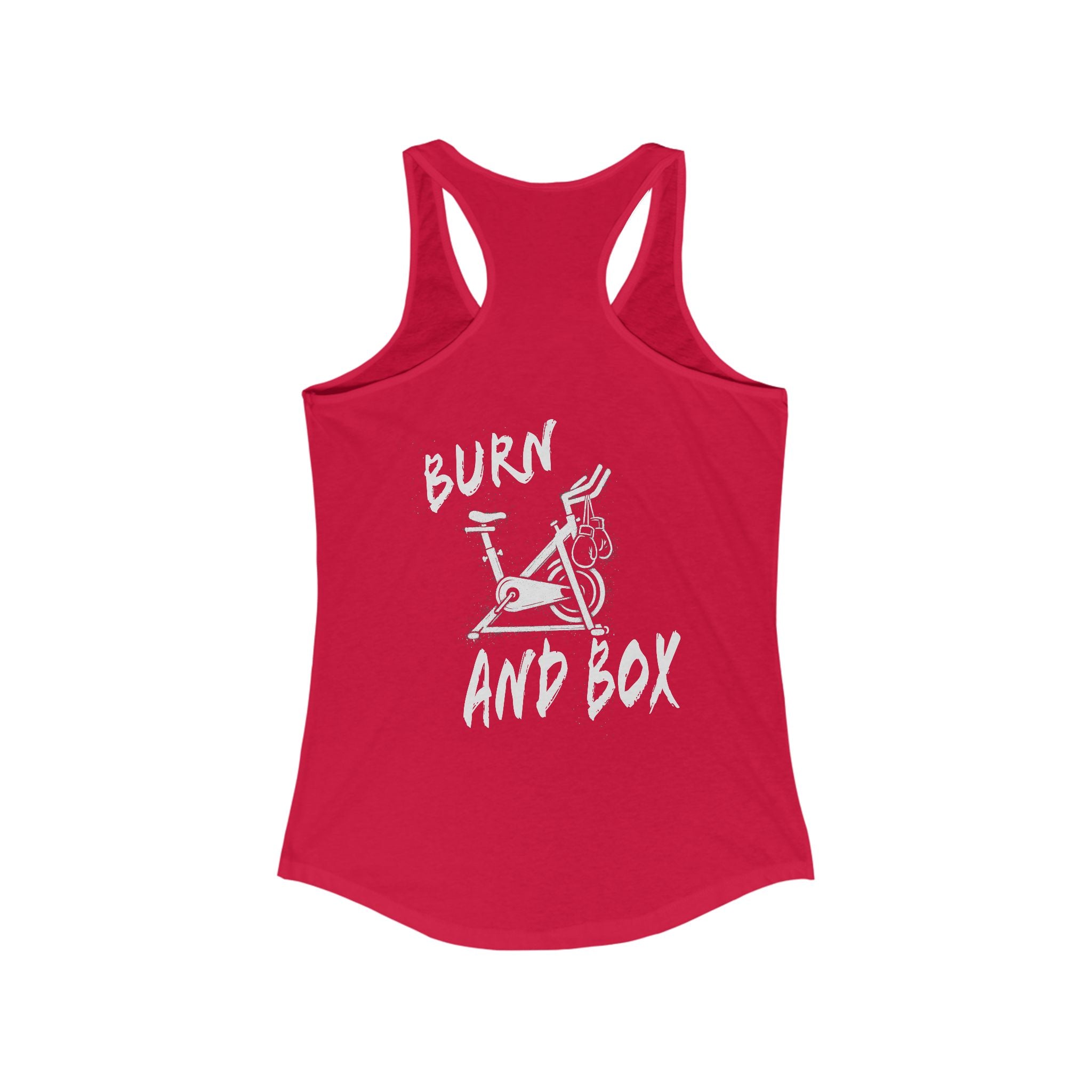 HH Cycle Burn and Box Logo Dark Colors - Women's Ideal Racerback Tank