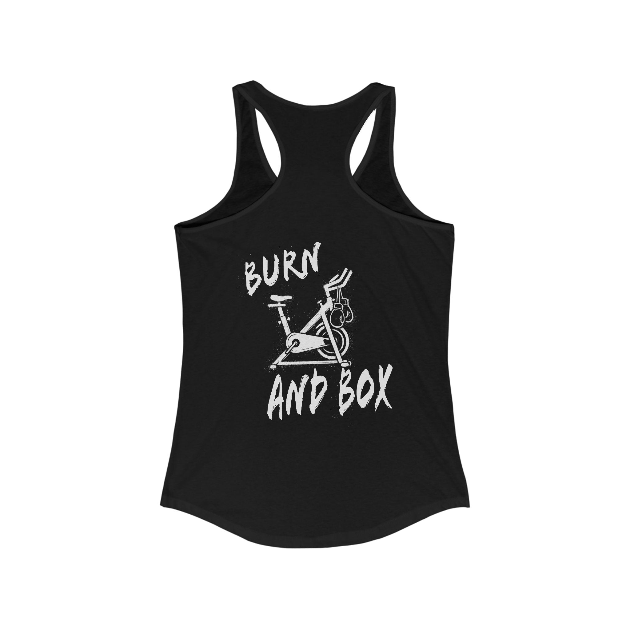 HH Cycle Burn and Box Logo Dark Colors - Women's Ideal Racerback Tank