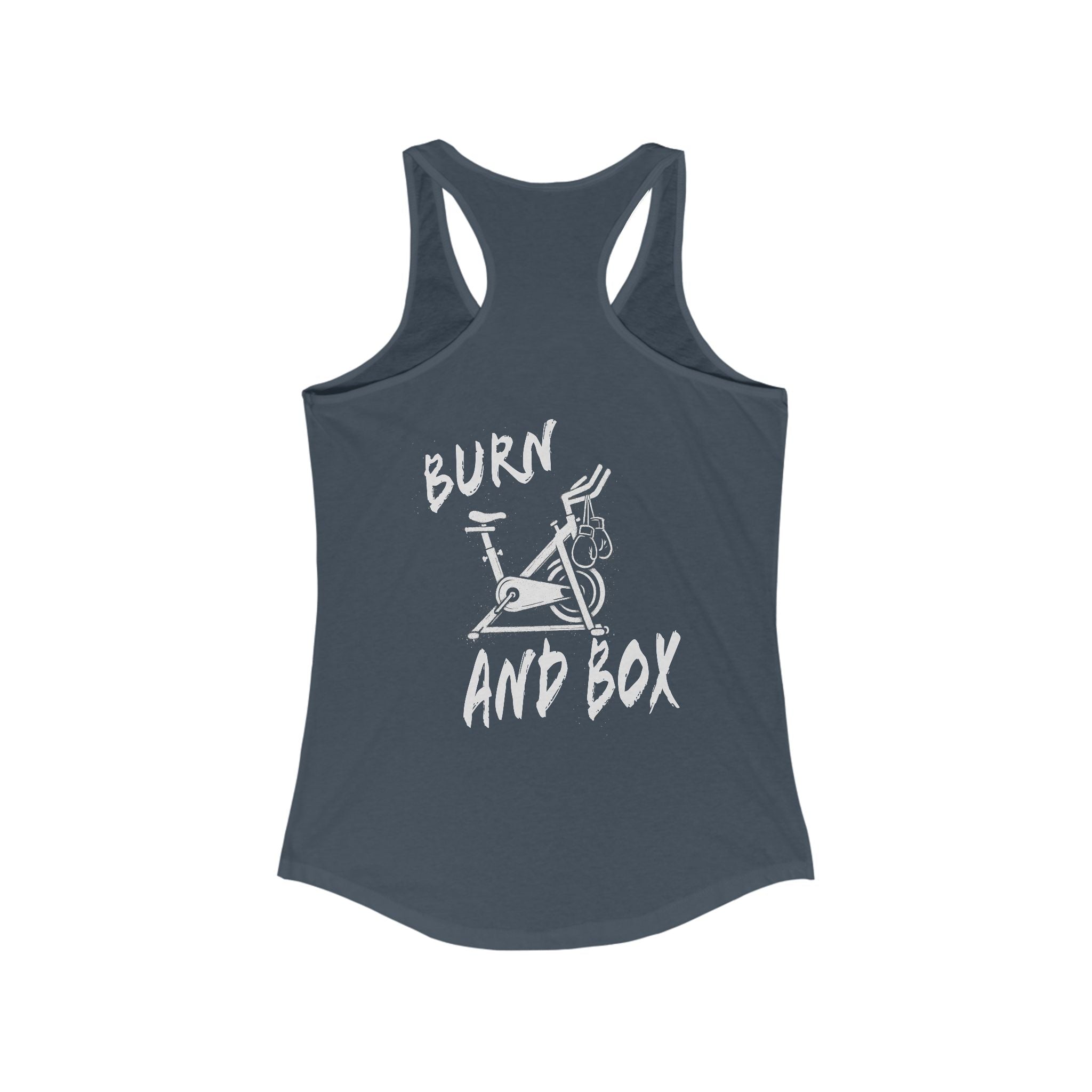 HH Cycle Burn and Box Logo Dark Colors - Women's Ideal Racerback Tank