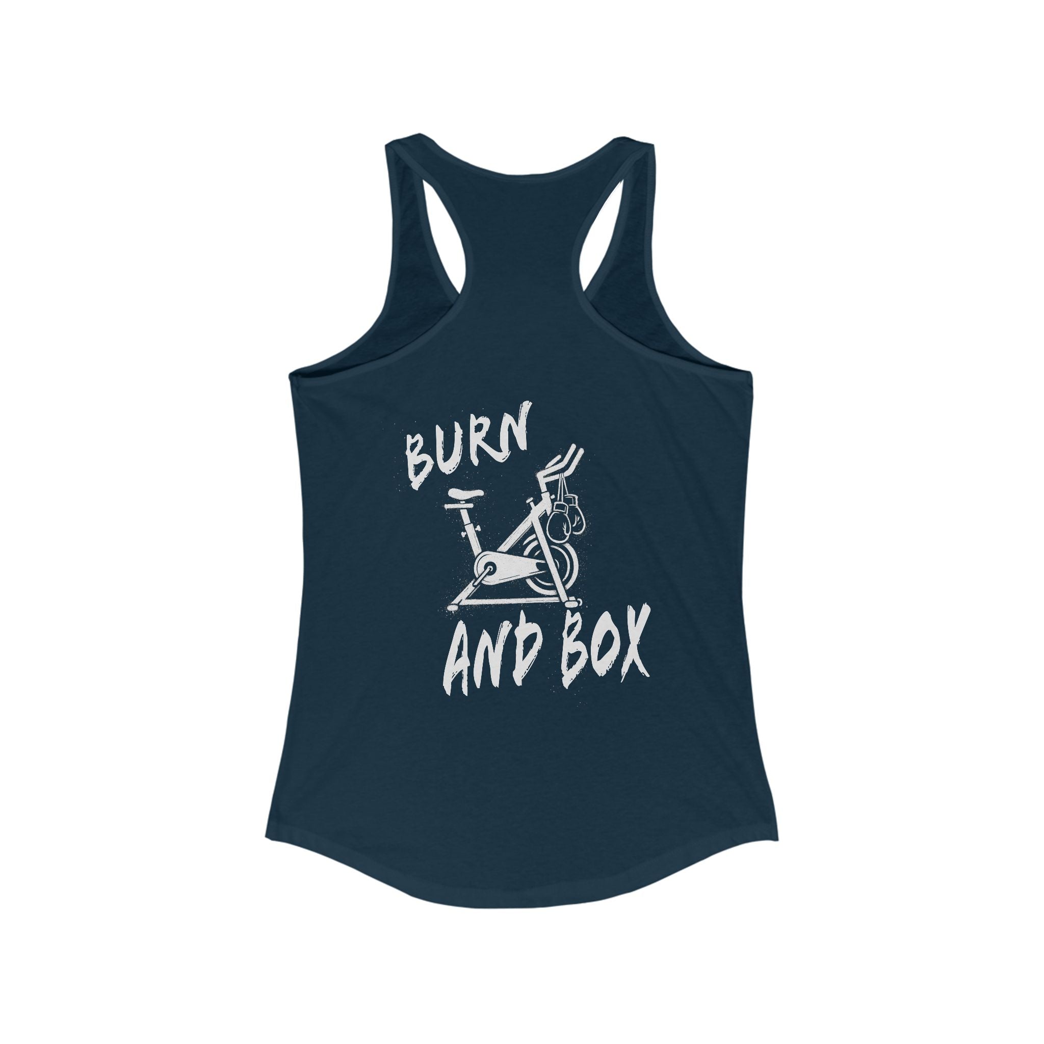 HH Cycle Burn and Box Logo Dark Colors - Women's Ideal Racerback Tank