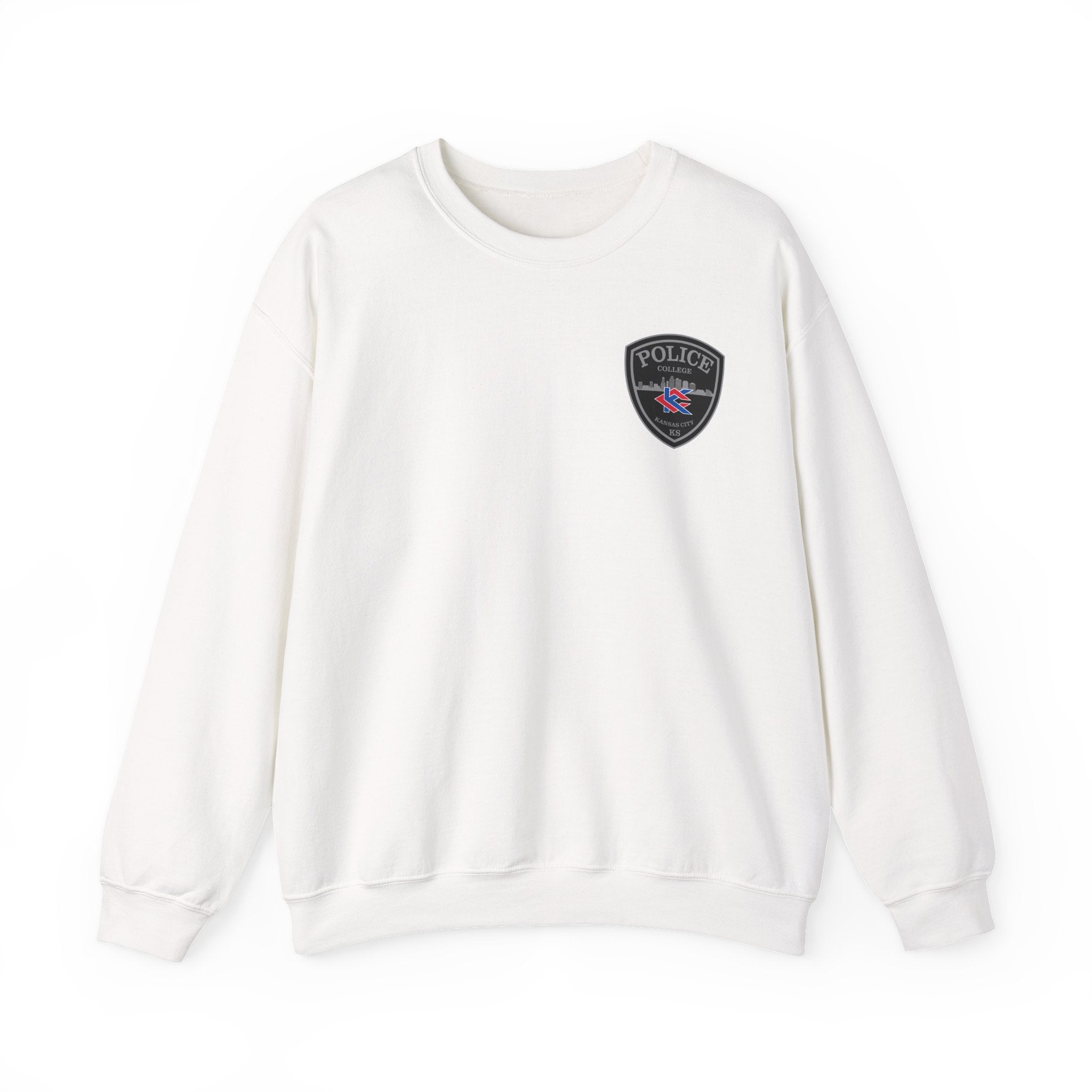 Kansas City College Police Patch Grey - Unisex Heavy Blend™ Crewneck Sweatshirt