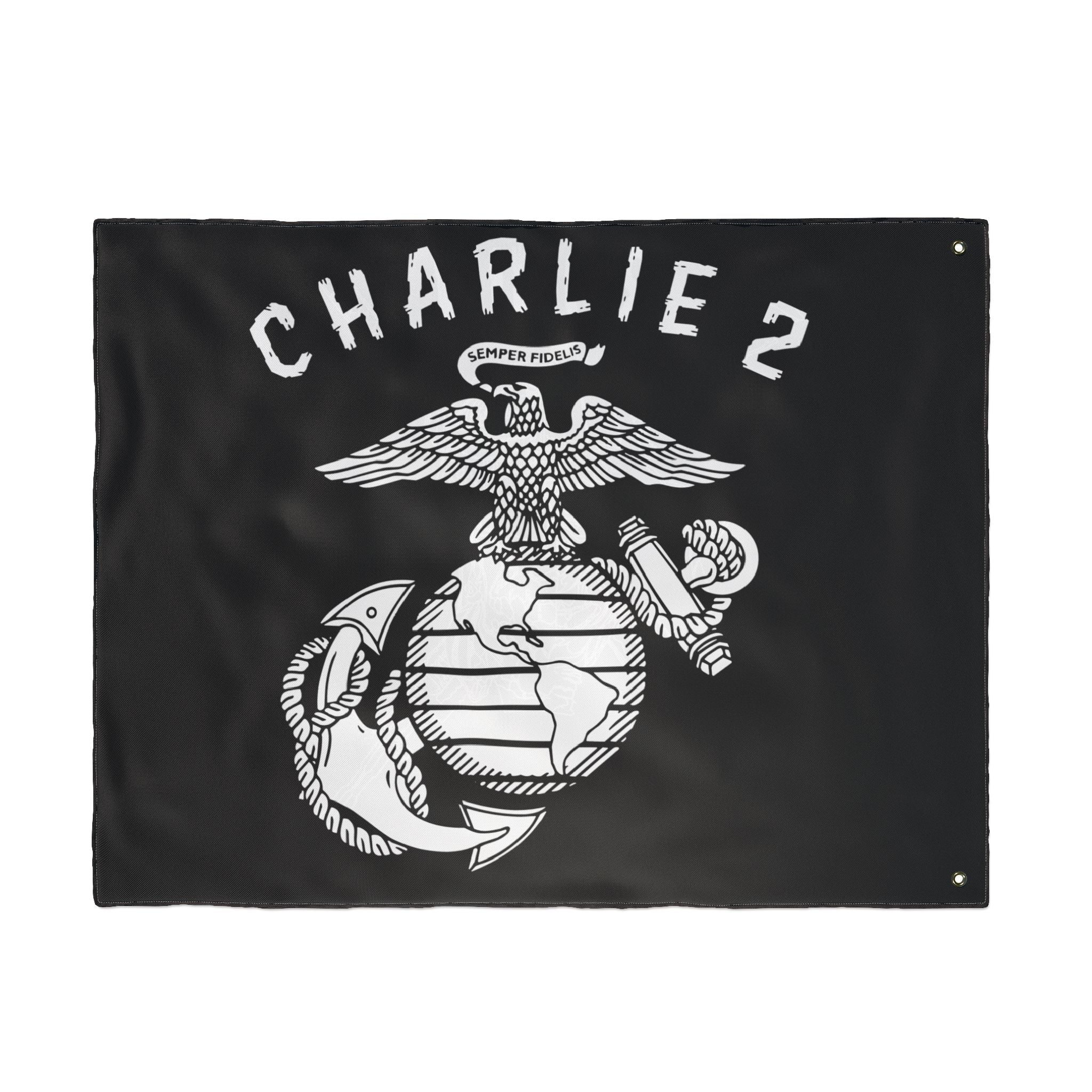 Charlie 2 Ronin- Black Double Sided Flag