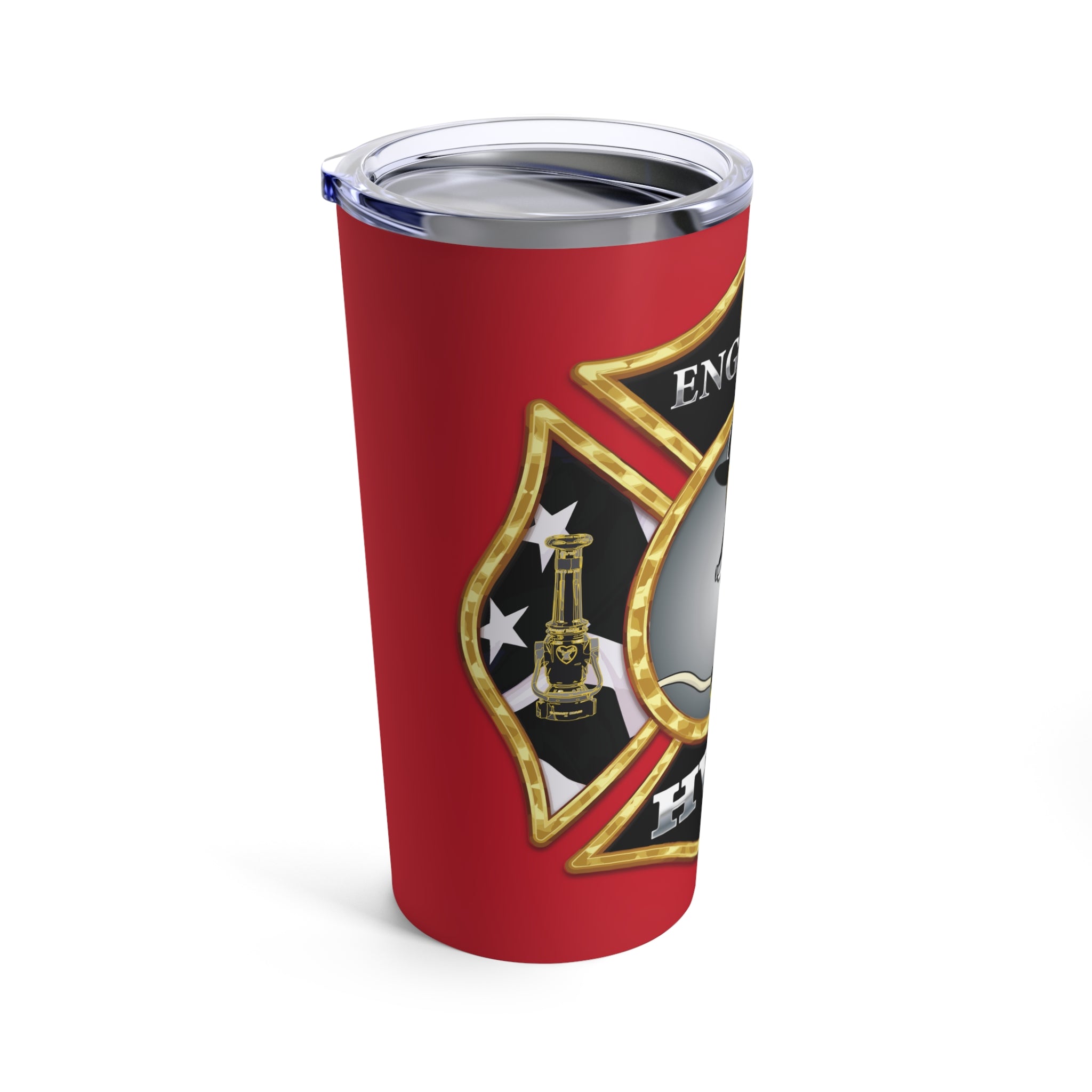 Red Tumbler 20oz - Hollywood Maryland Volunteer Eng7ine